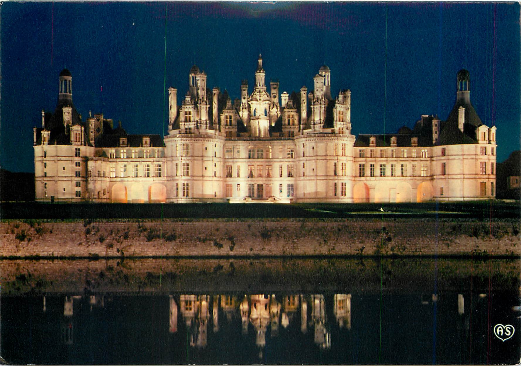 CPM Chambord L et C La facade principale illuminee