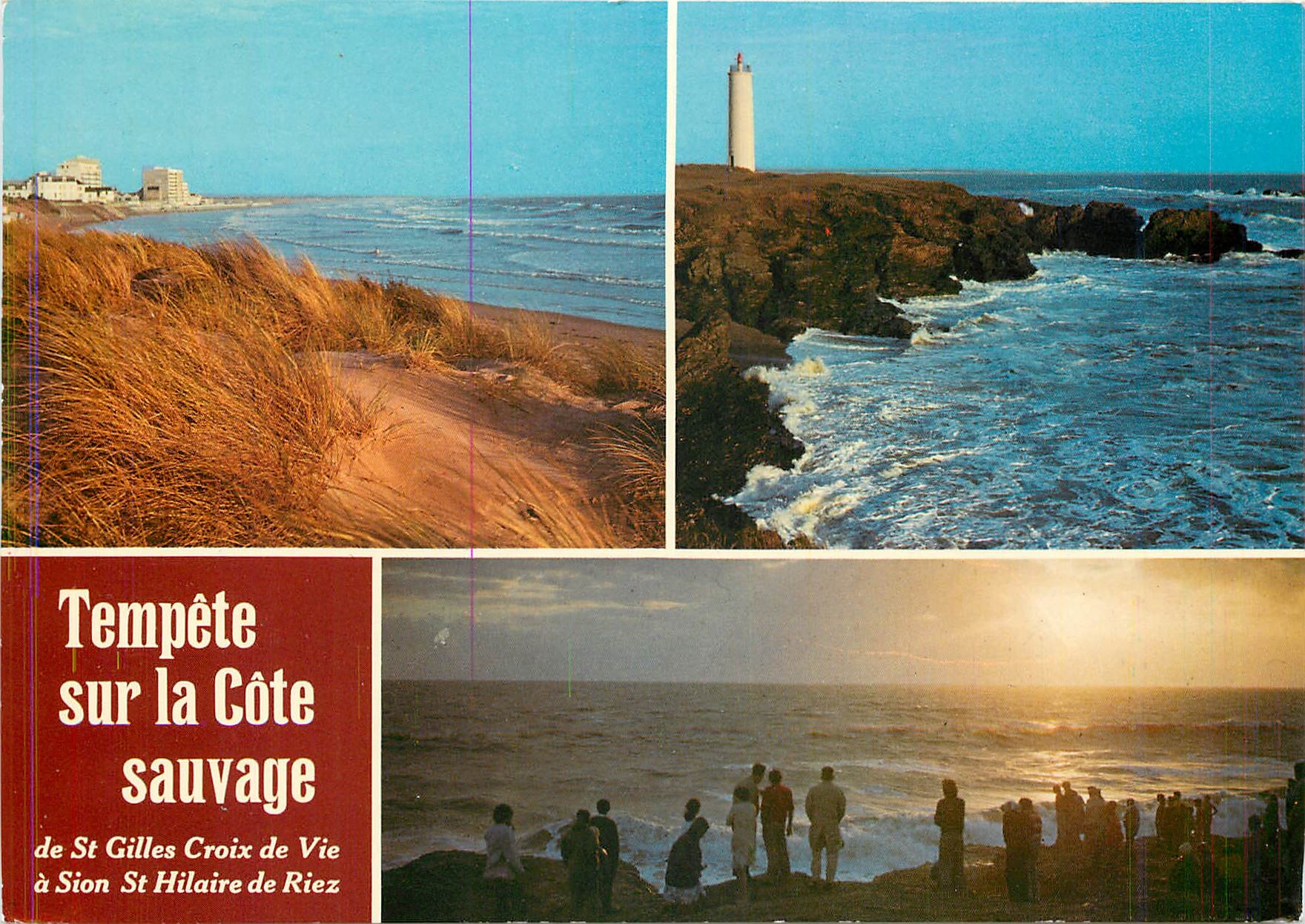 CPM Tempete sur la Cote sauvage de St Gilles Croix de Vie a Sion St Hilaire de Riez