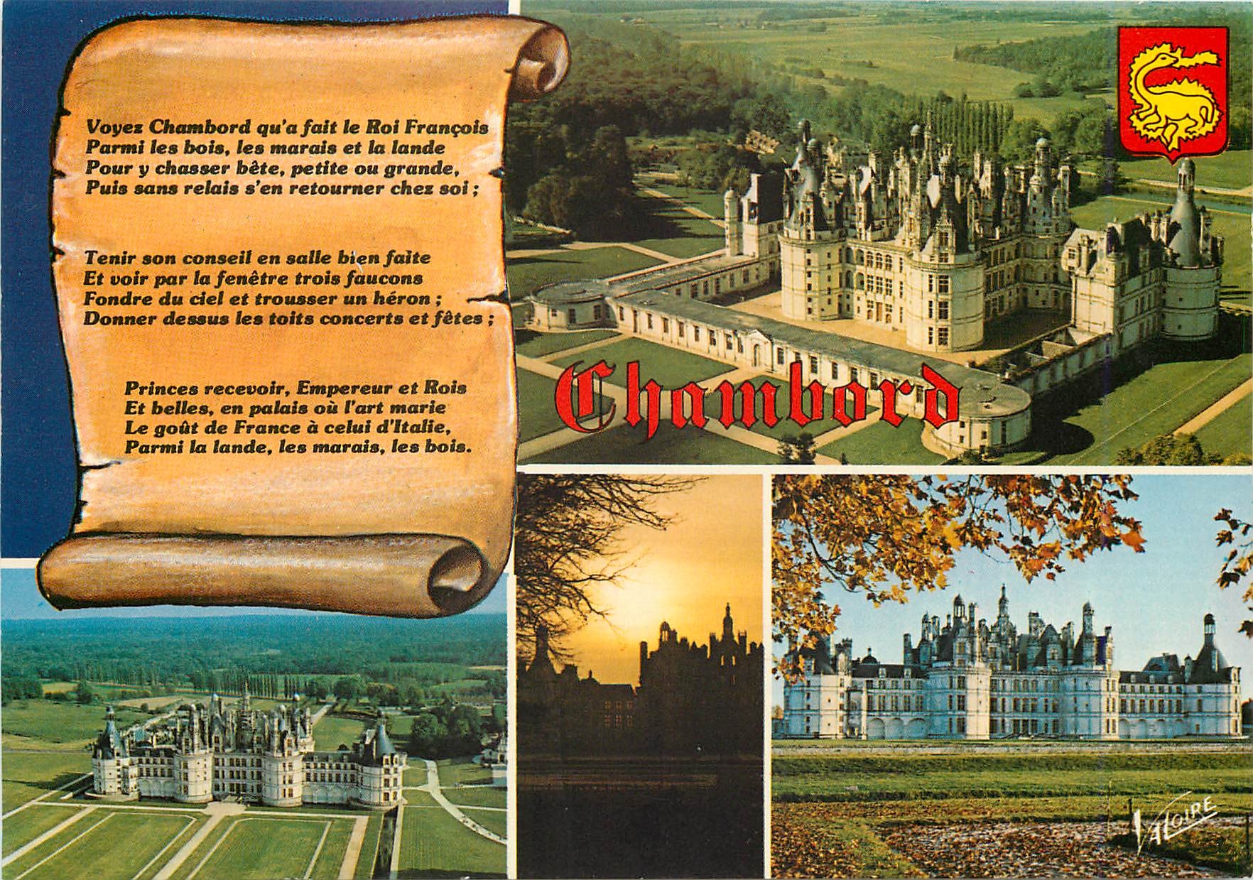CPM Chambord Loir et Cher Le Chateau Les facades sud et nord ouest