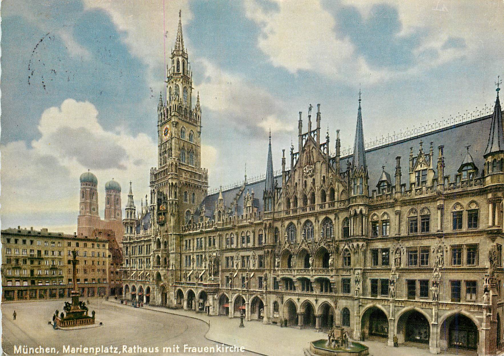 CPM Munchen Marienplatz Rathaus mit Frauenkirche 
