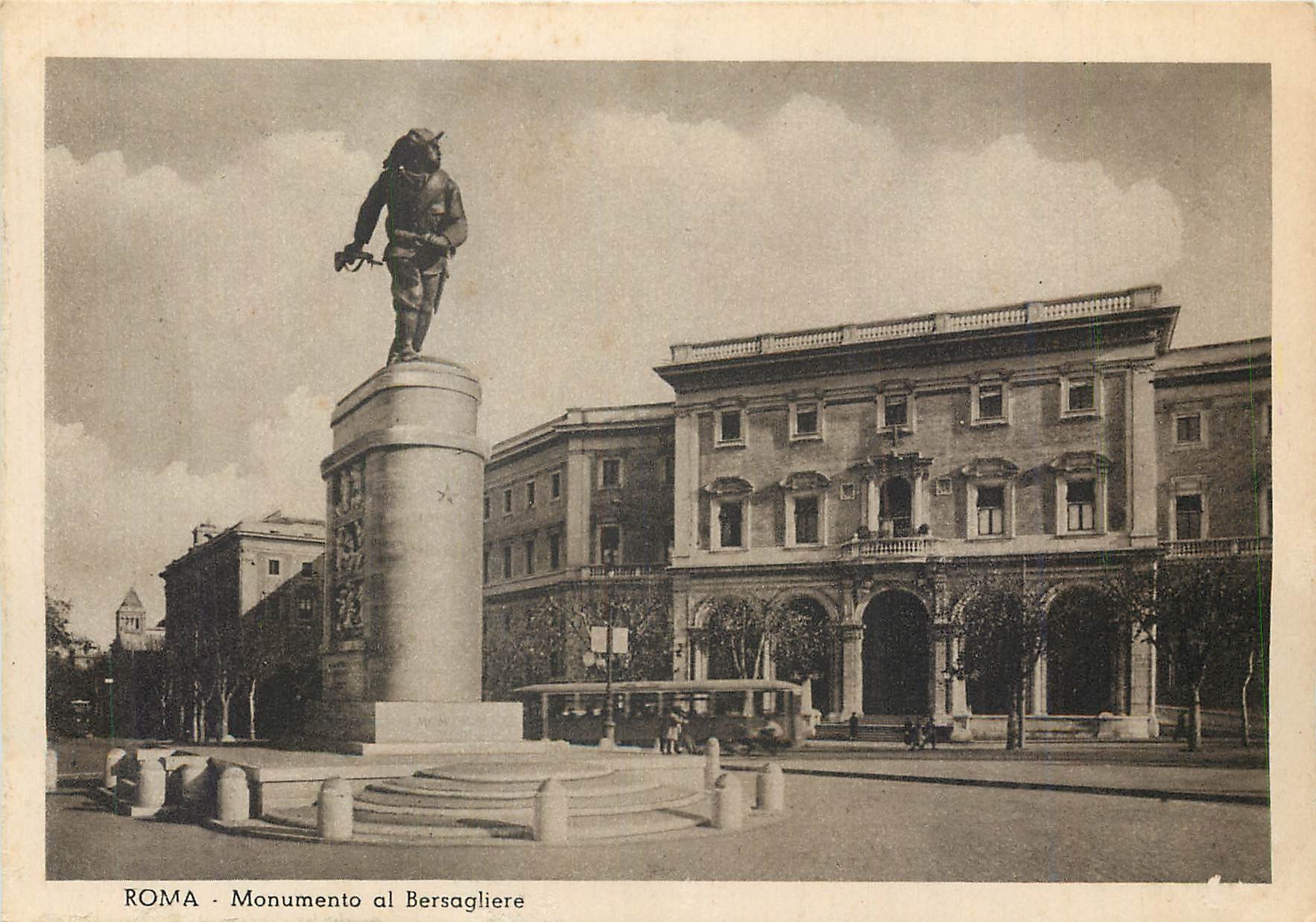 CPM Roma Monumento al Bersagliere Tramway
