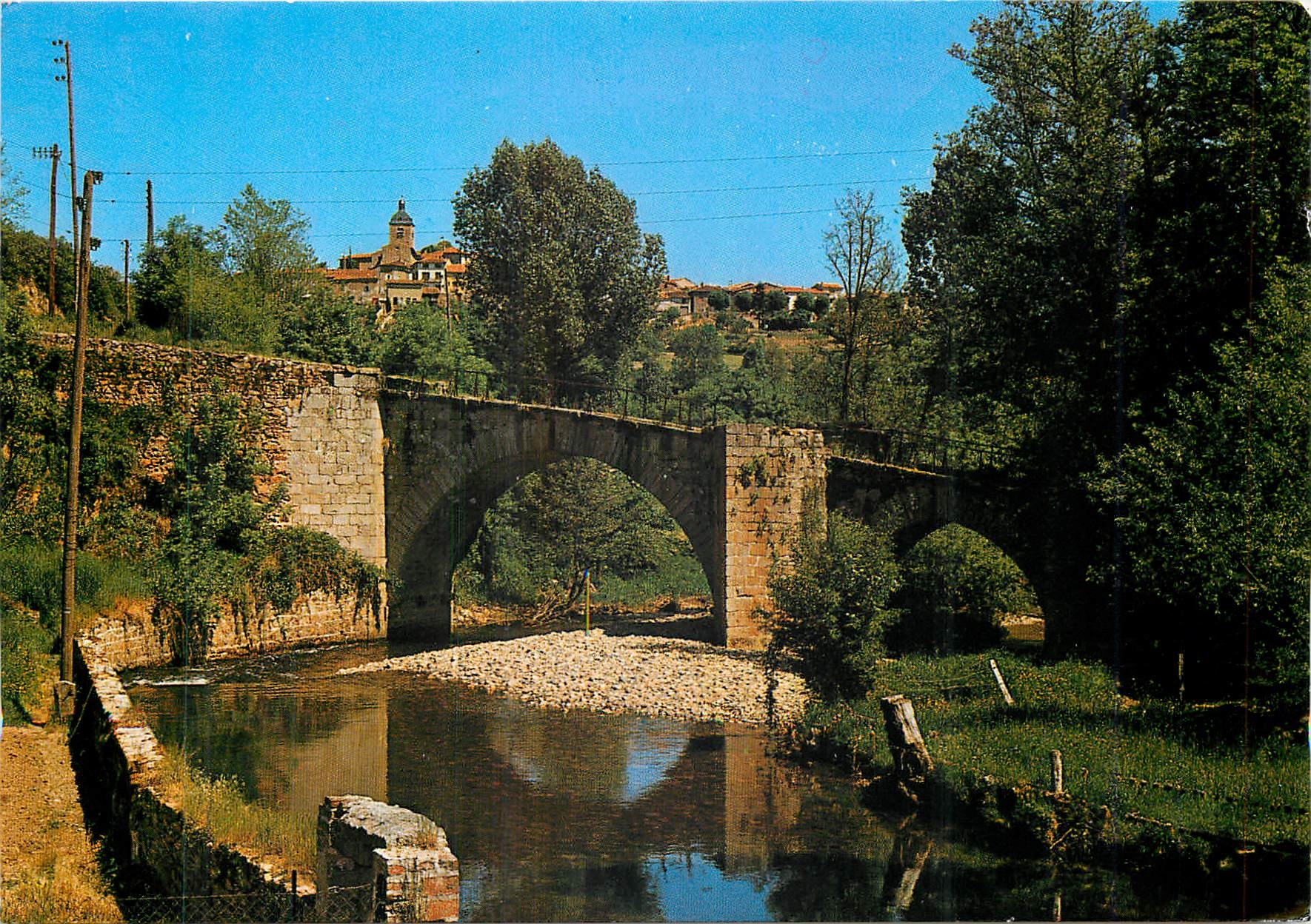 CPM Saint Germain Laval Loire Le Pont Romain de Baffy