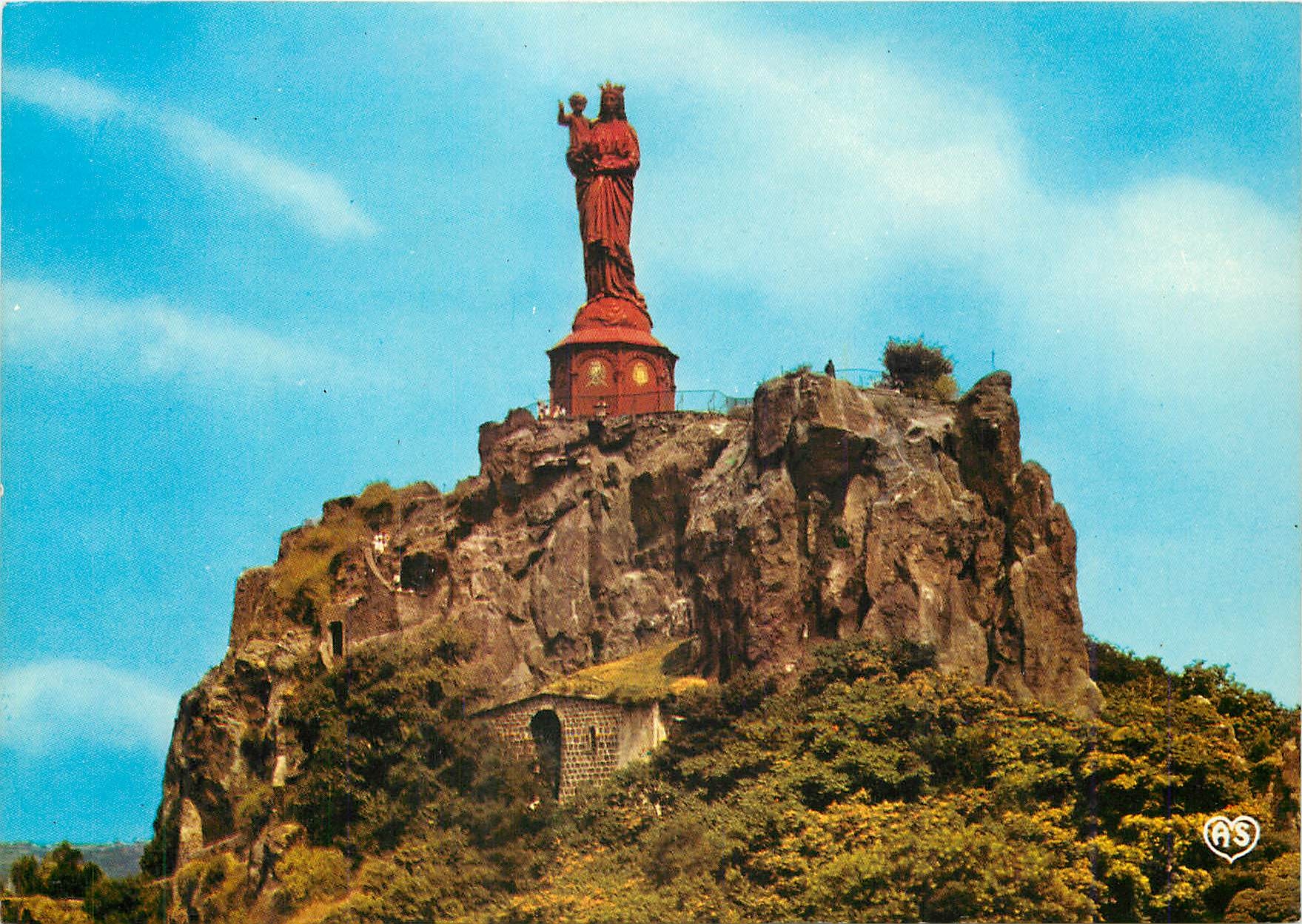 CPM Le Puy en Velay Haute Loire Rocher Corneille et Notre Dame de Franche 