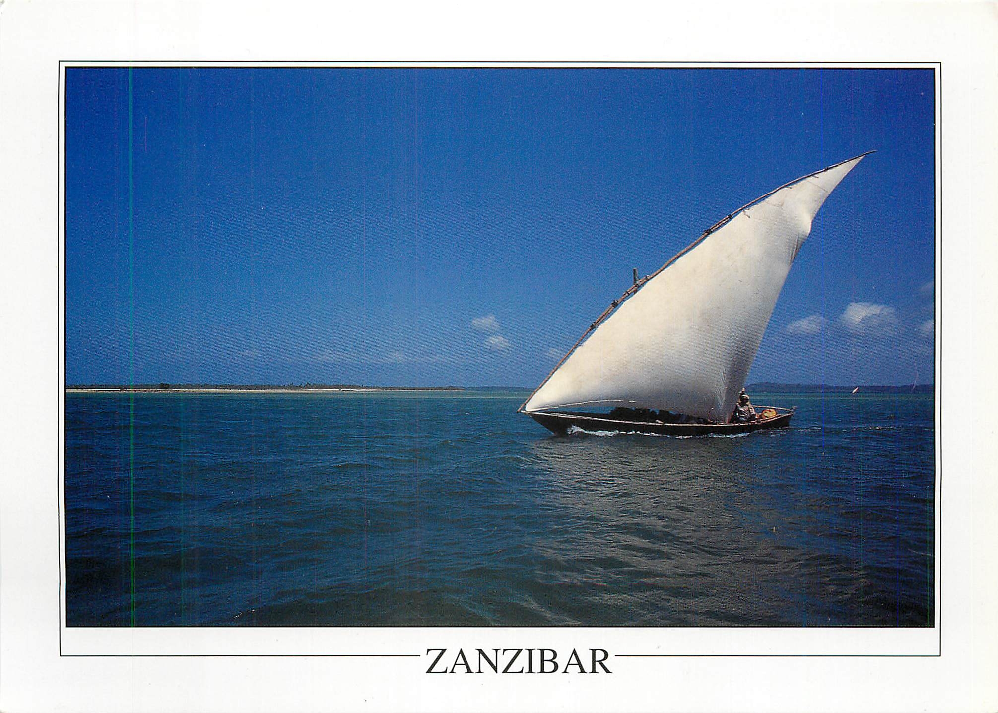 CPM Fishing Boat Ngalawa at sea Zanzibar 