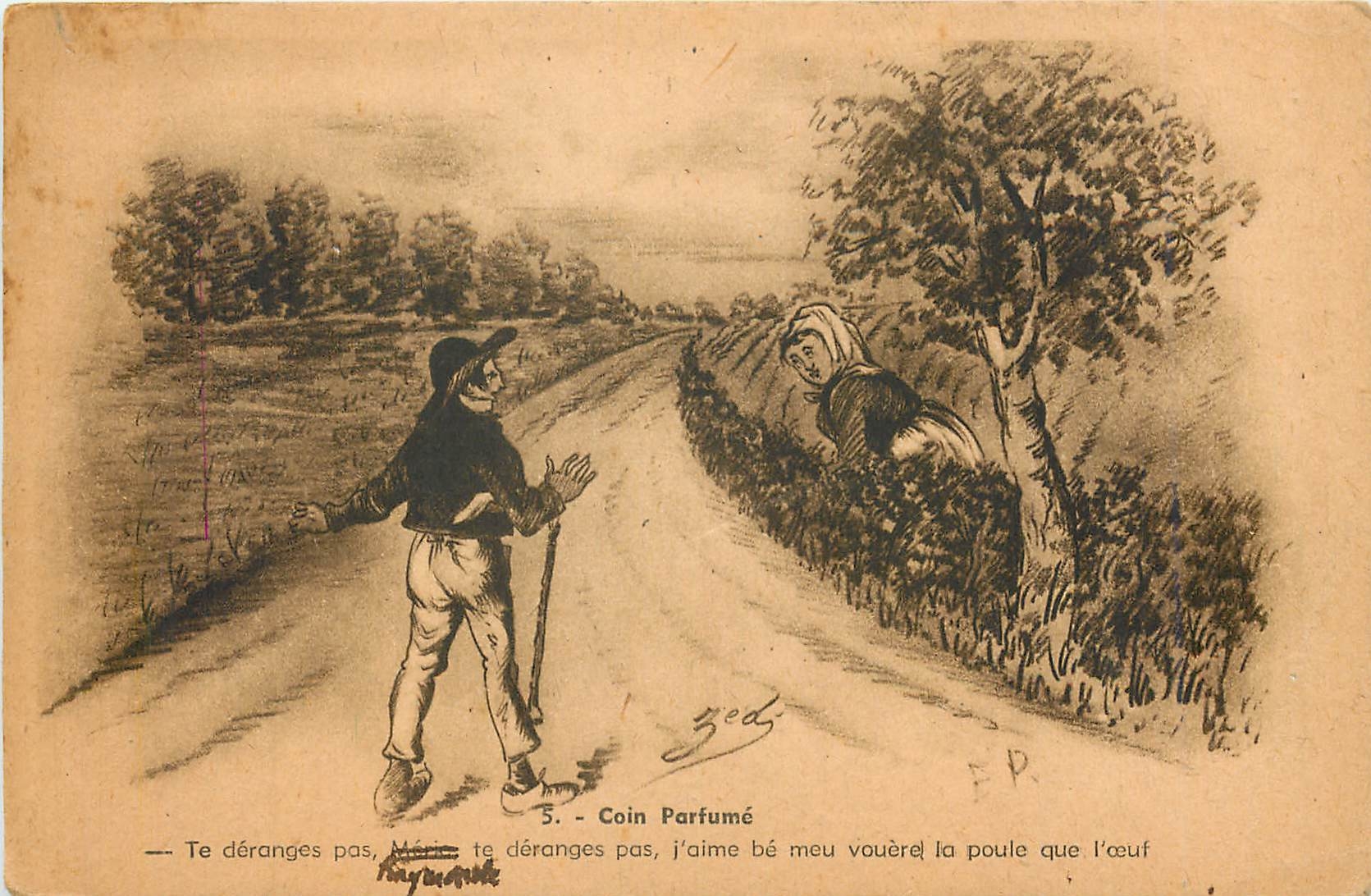 CPM Coin Parfume Te deranges pas te deranges pas j'aime be meu vouere la poule que l'ceuf