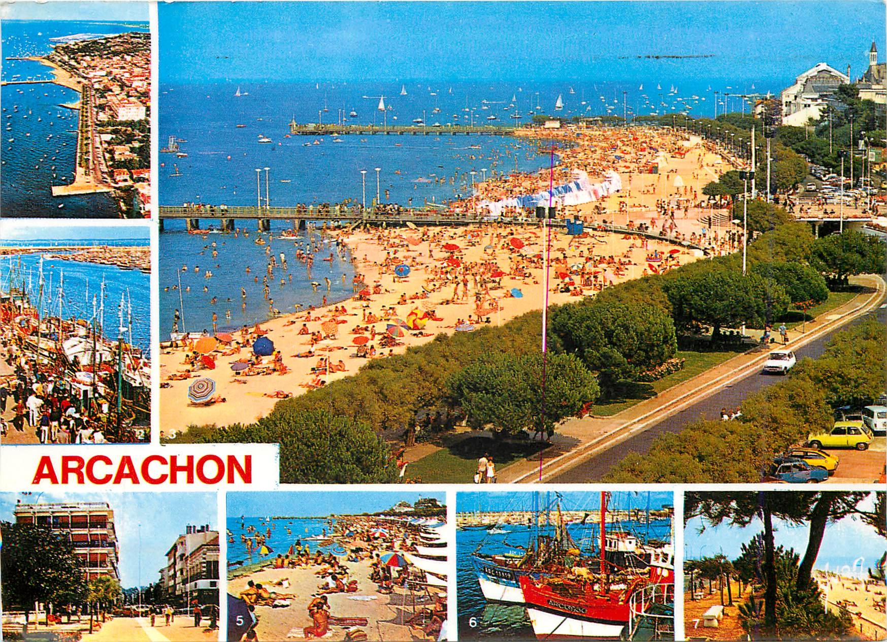 CPM Arcachon Gironde Le Front de Mer Le Port de Peche et de Plaisance