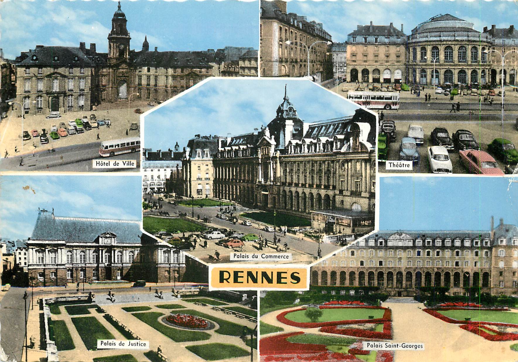 CPM Rennes Hotel de Ville Theatre Palais du Commerce