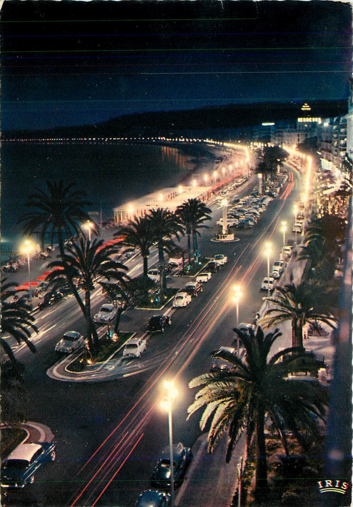 CPM Nice la Nuit La Promenade des Anglais