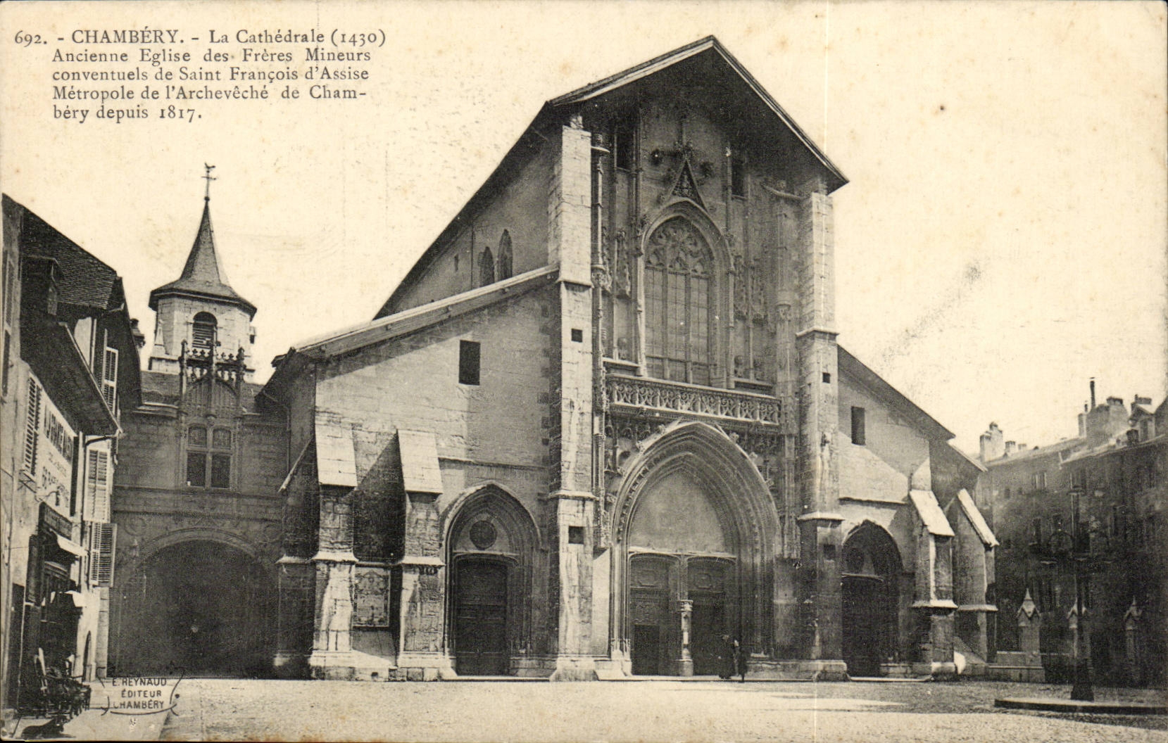 Chambery CPA alte Kirche der kleinen Bruder conventuels von Saint François der Unterseite