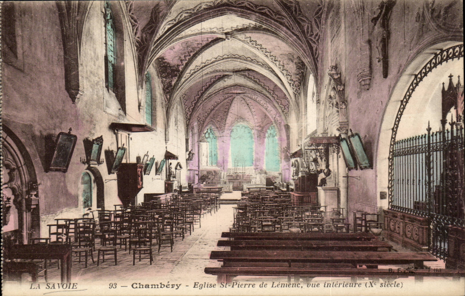 Chambery CPA Church St peirre of Lemenc Seen interior (10th)