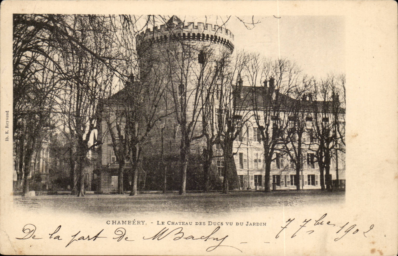 Chambery CPA the castle of the dukes seen of the garden