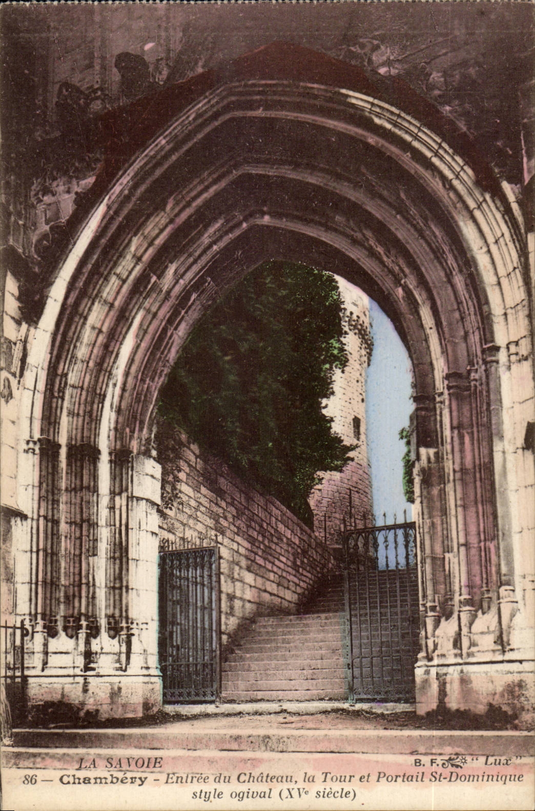 Chambery CPA Entrance of the castle the tower and the gate St Dominique