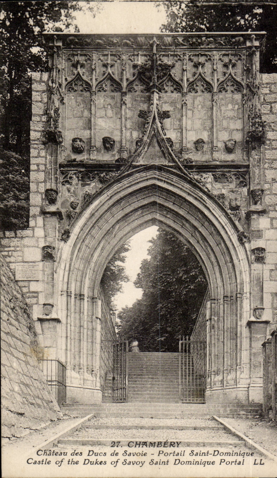 Chambery CPA castle of the dukes of Savoy Gate St Dominique