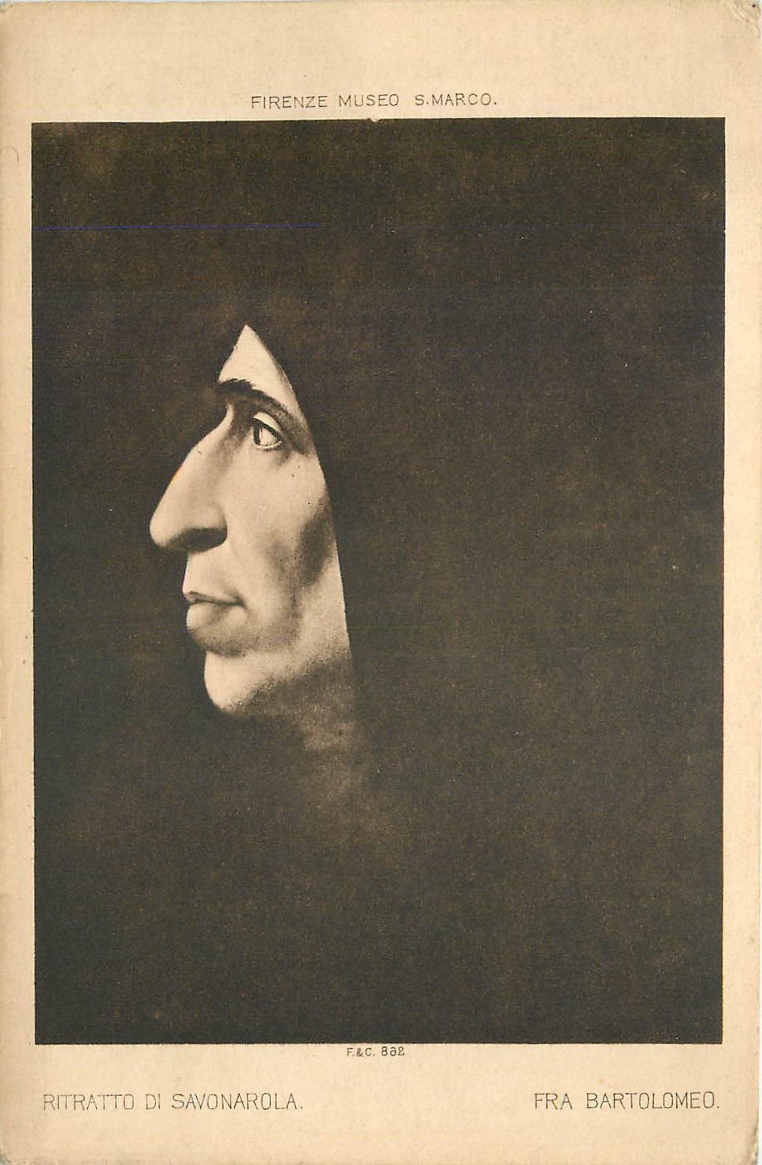 CPA Ritratto di Savonarola Fra Bartolomeo