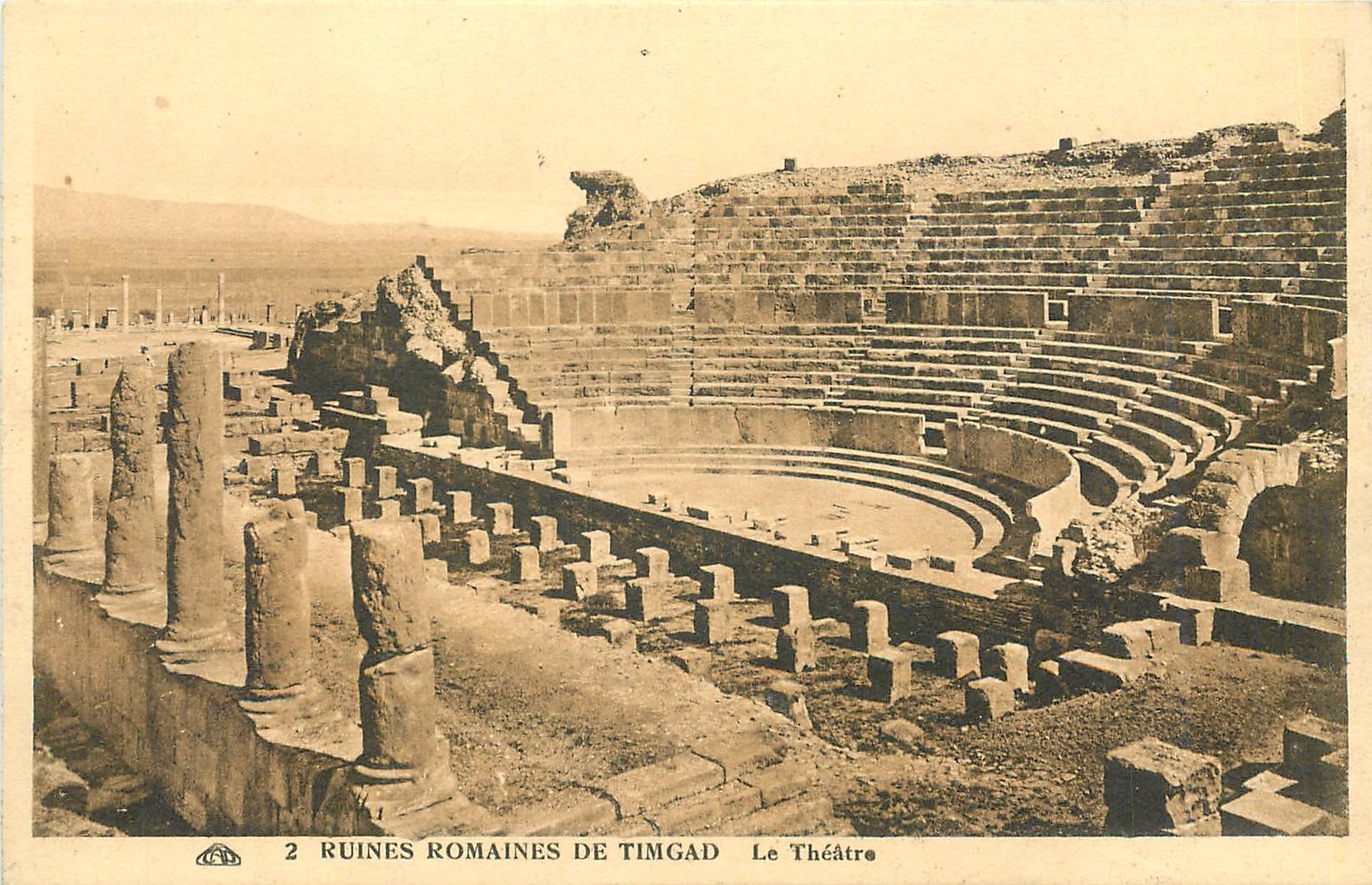 CPA Ruines romaines de Timgad le Theatre