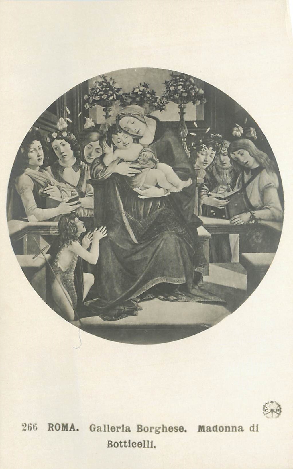 CPA Roma Galleira Borghese Madonna di Botticelli