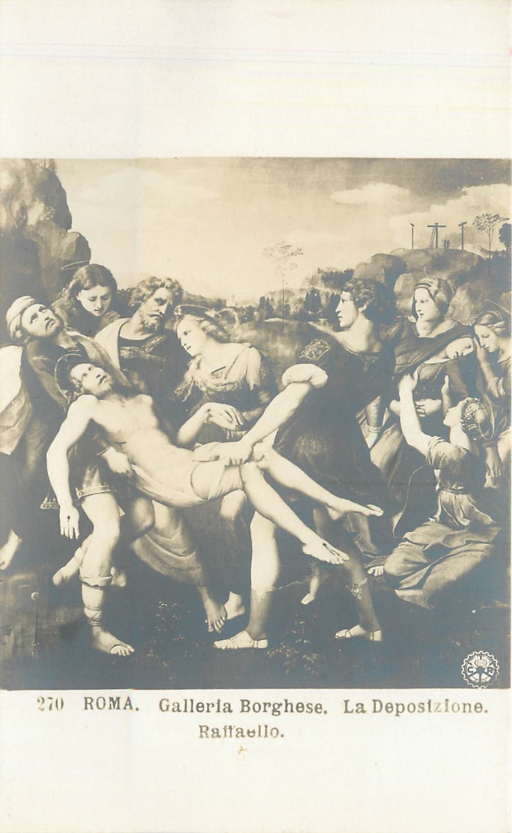 CPA Roma Galleira Borghese La Deposizione Rallaello