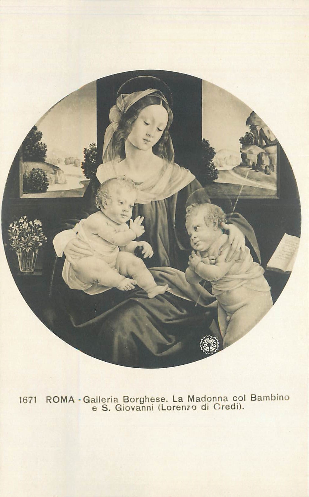 CPA Roma Galleria Borghese La Madonna col Bambino e S Giovanni (Lorenzo di Gredi)