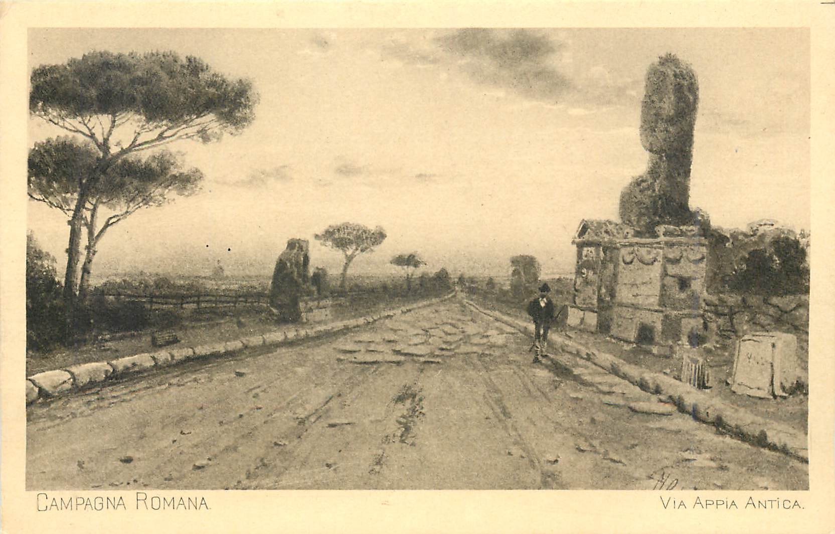 CPA Campagna Romana Via Appia Antica