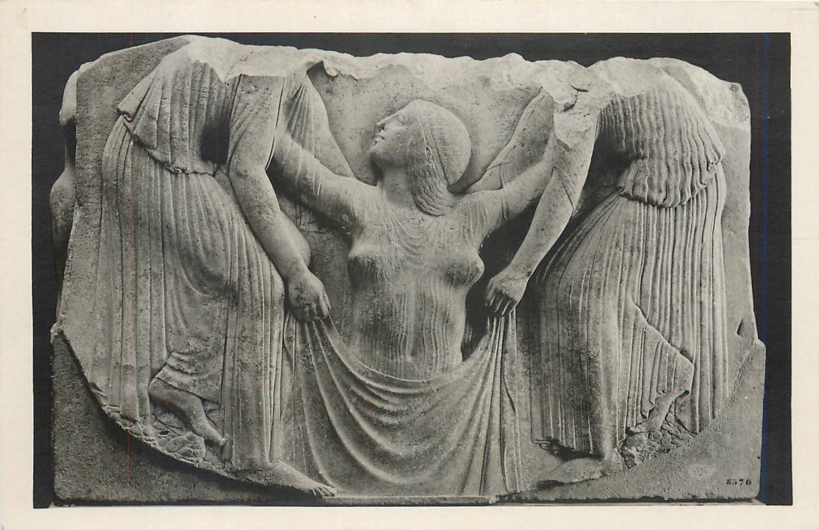 CPA Roma Mnaco Nazionale Romano Trono Ludovisi Nascita di Afrodite(Arte greca Arcaica)