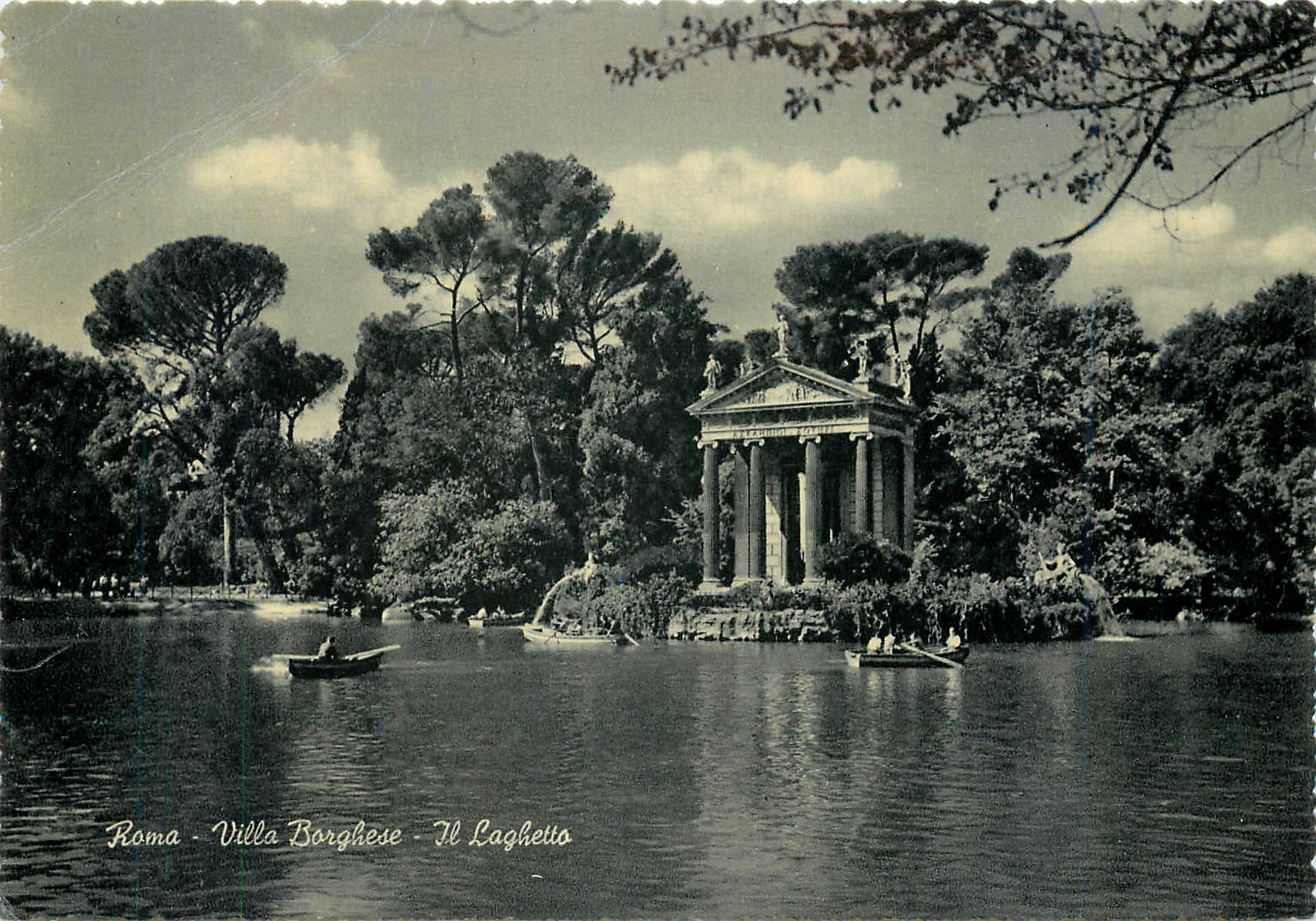 CPM Roma Villa Borghese le Petit Lac