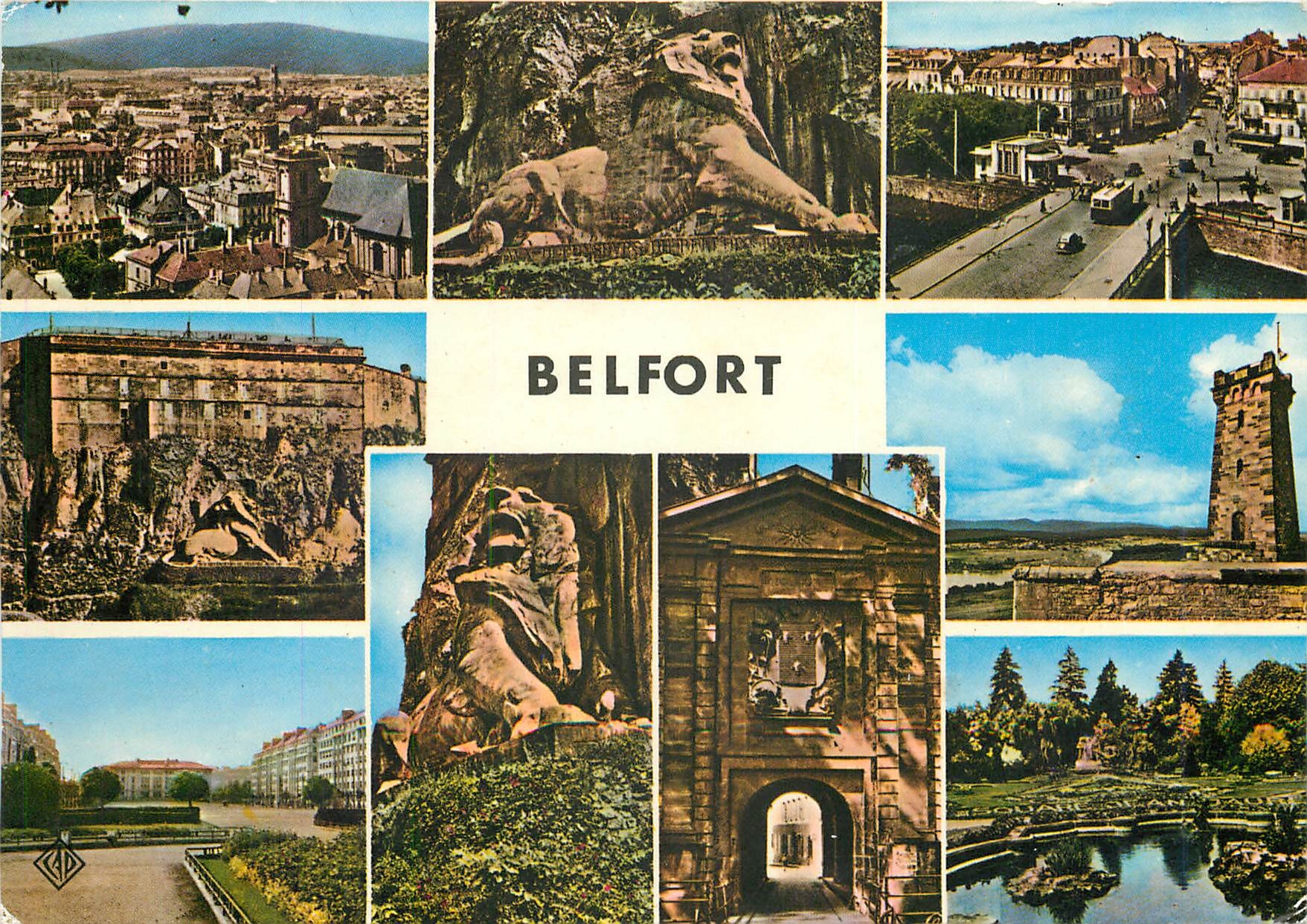 CPM Belfort (Terr de Belfort) Vue generale le Lion L'Oeuvre de Barthldi