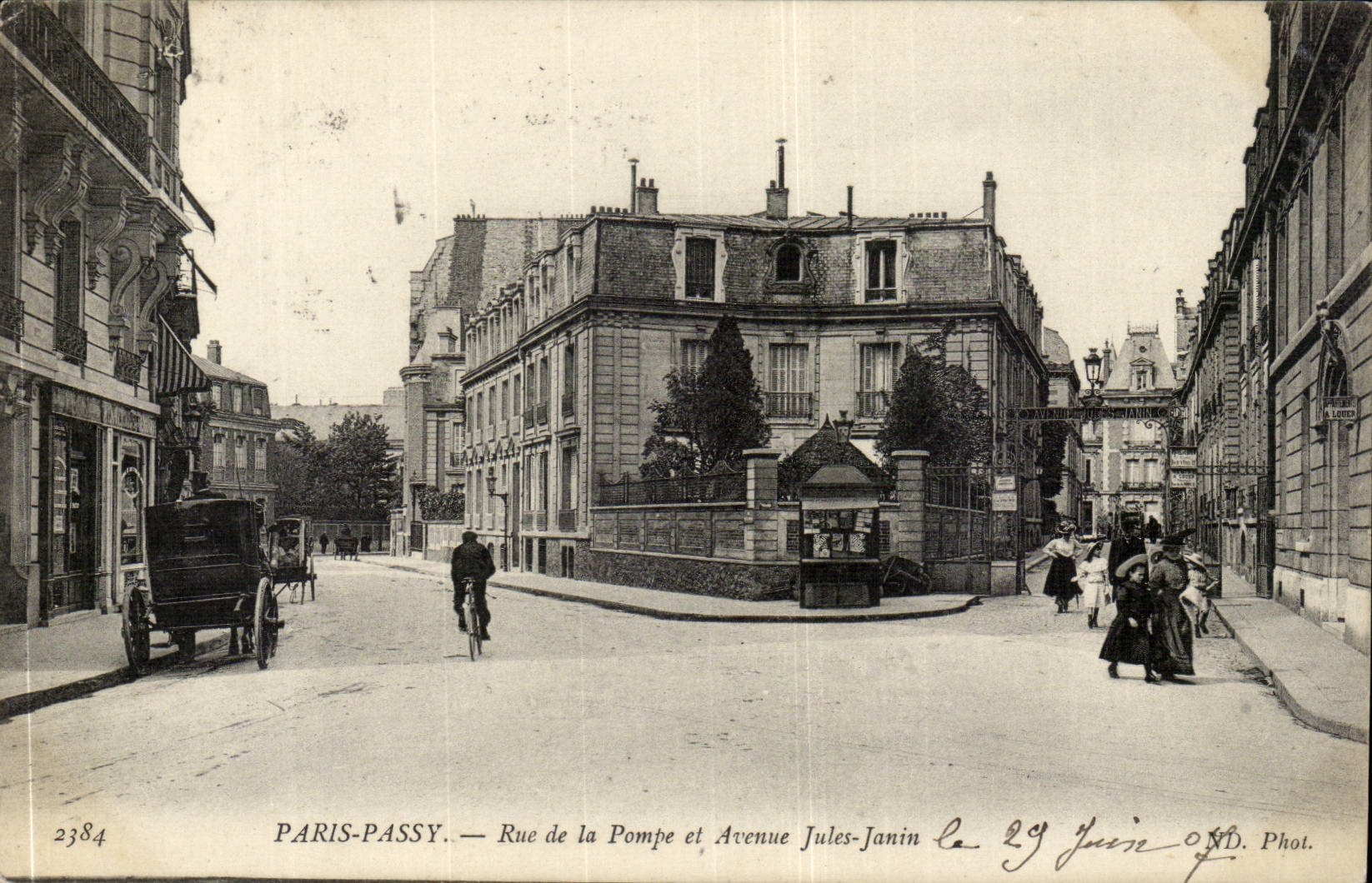 Paris Passy CPA Rue de la pompe et avenue Jules Janin
