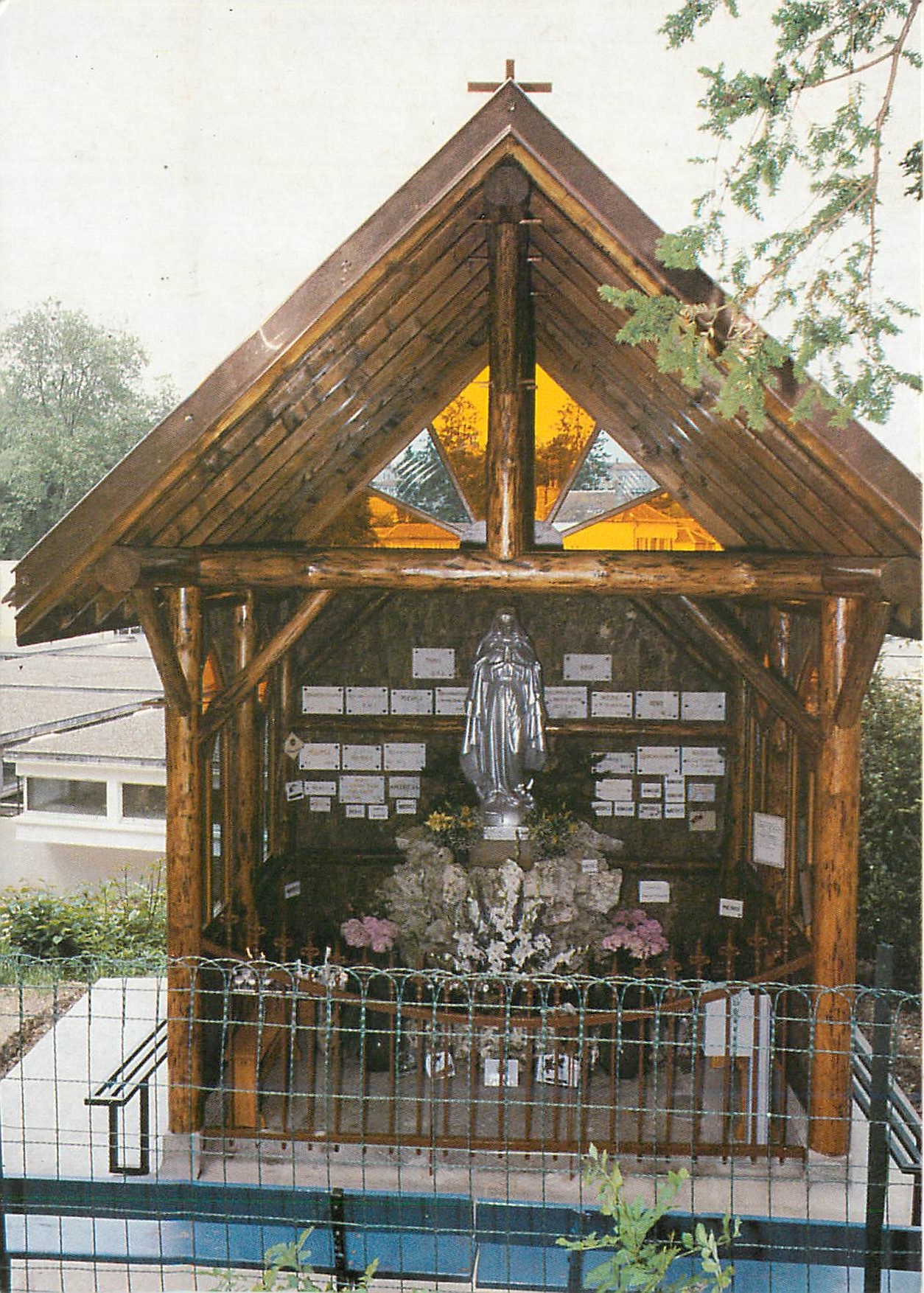 CPM Bourbonne les Bains (Haute Marne) La Vierge des eaux Priere a la Tres sainte Vierge dans sa peti