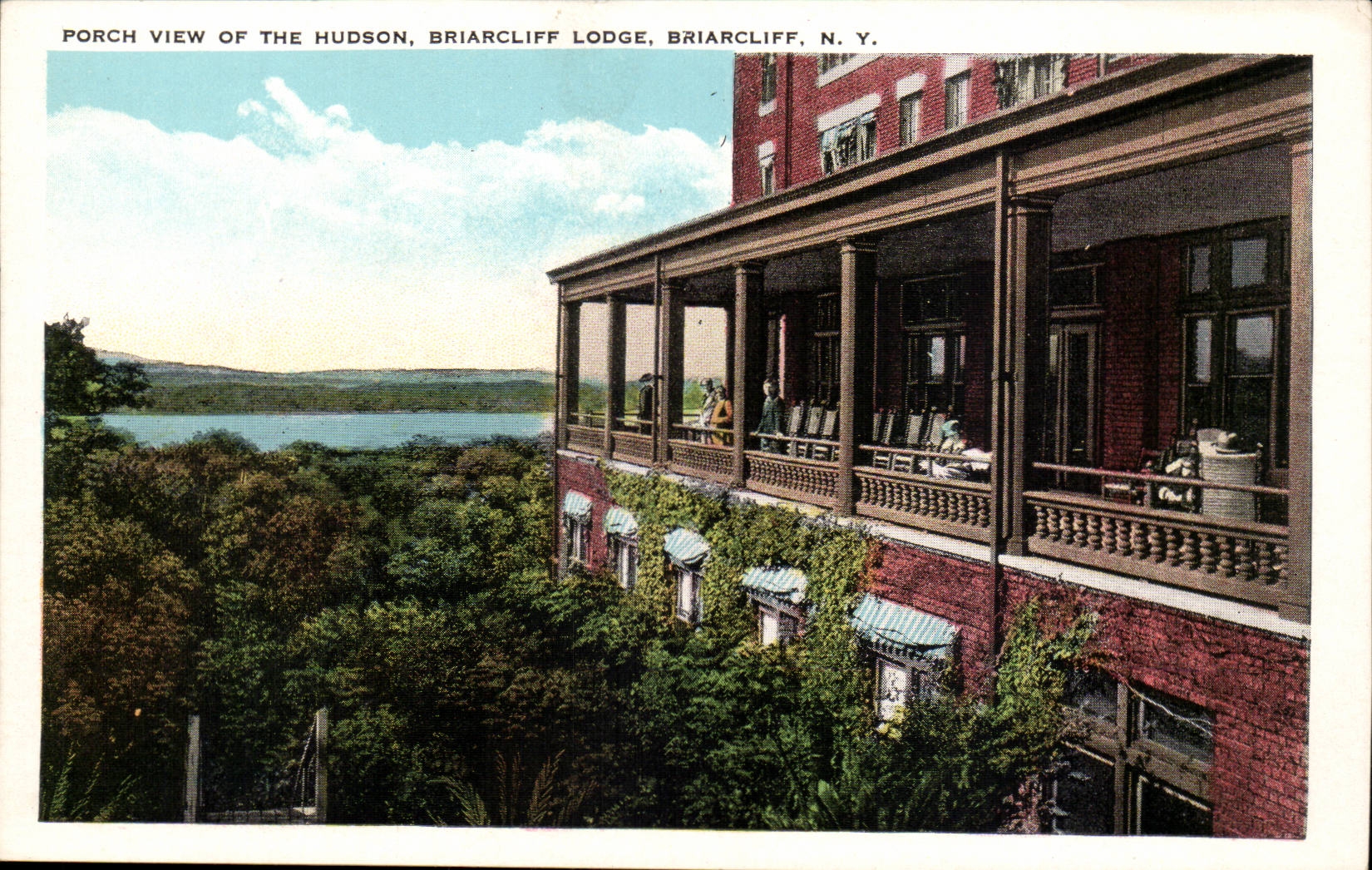 The United States CPA porch view off the Hudson Briarcliff Lodge New York