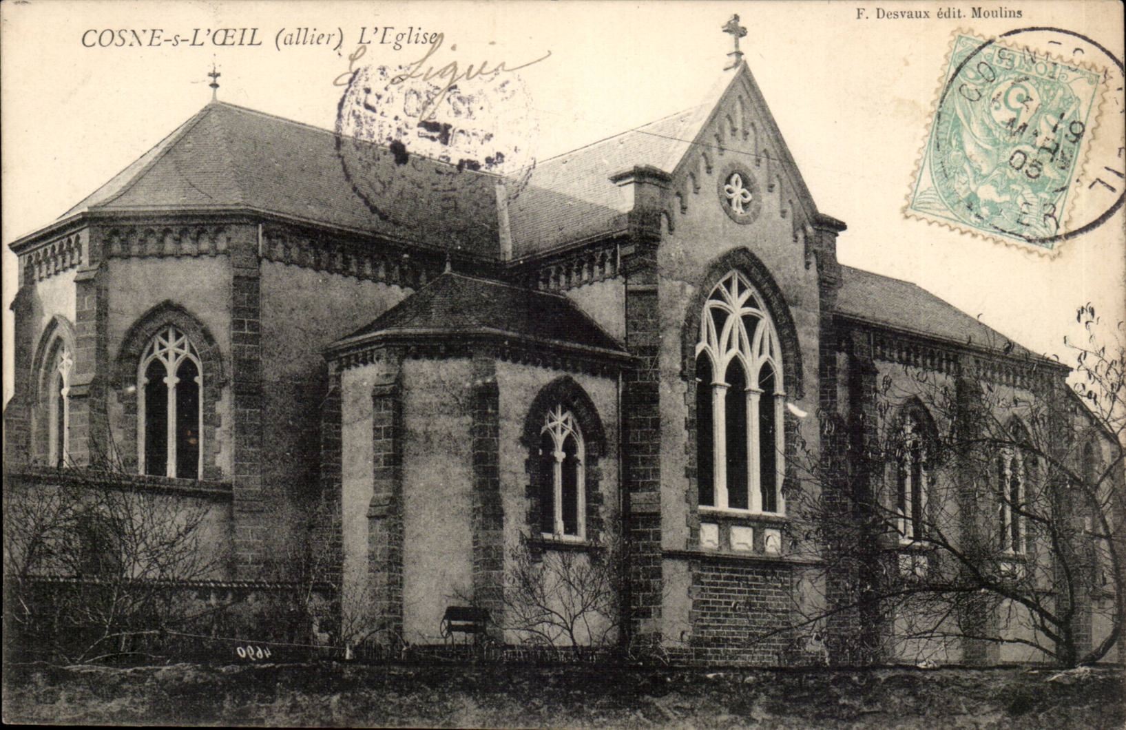 Cosne-s-L Auge (kombinieren) die Kirche-CPA