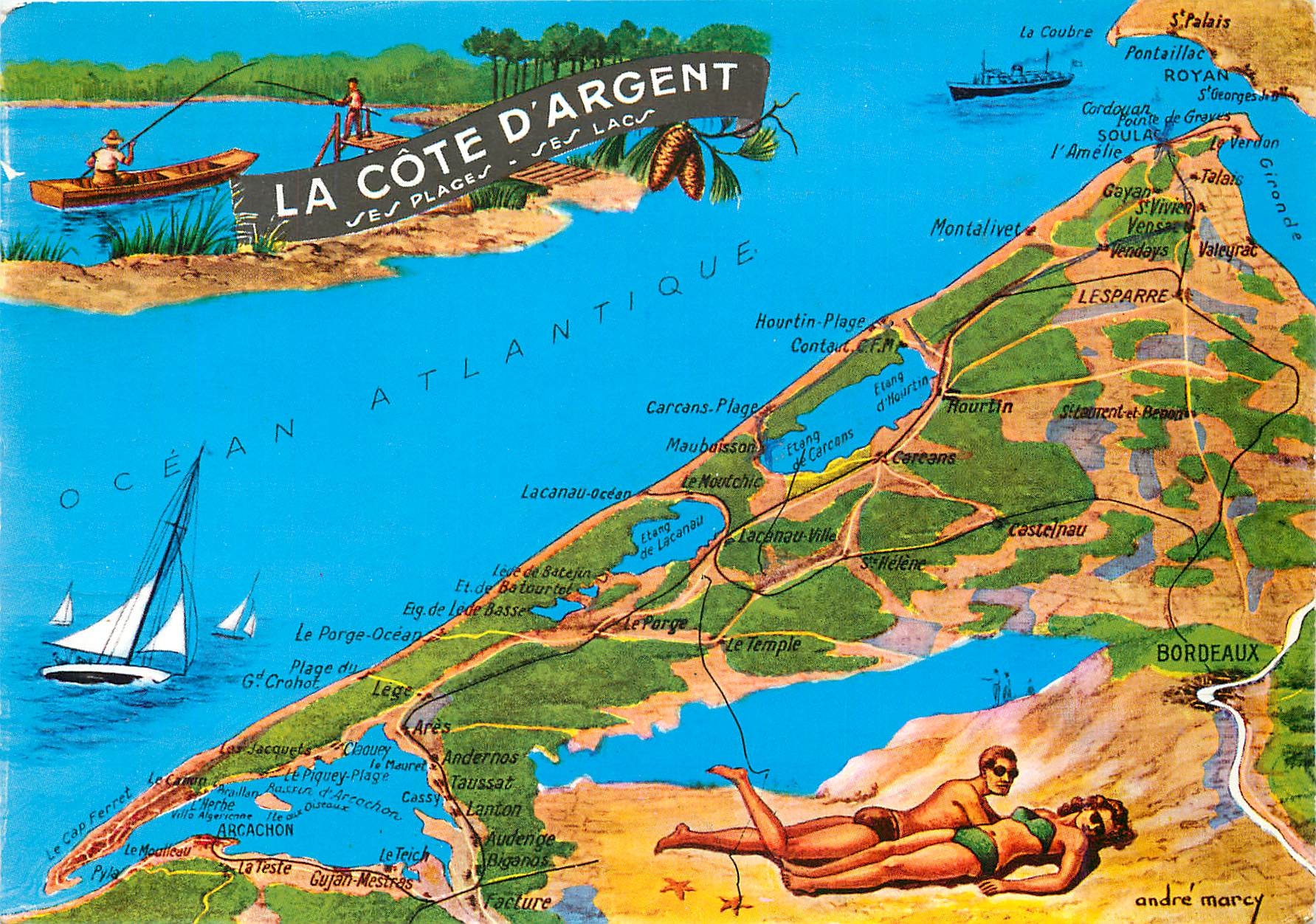 CPM La Cote d'Argent ses Plages ses Lacs