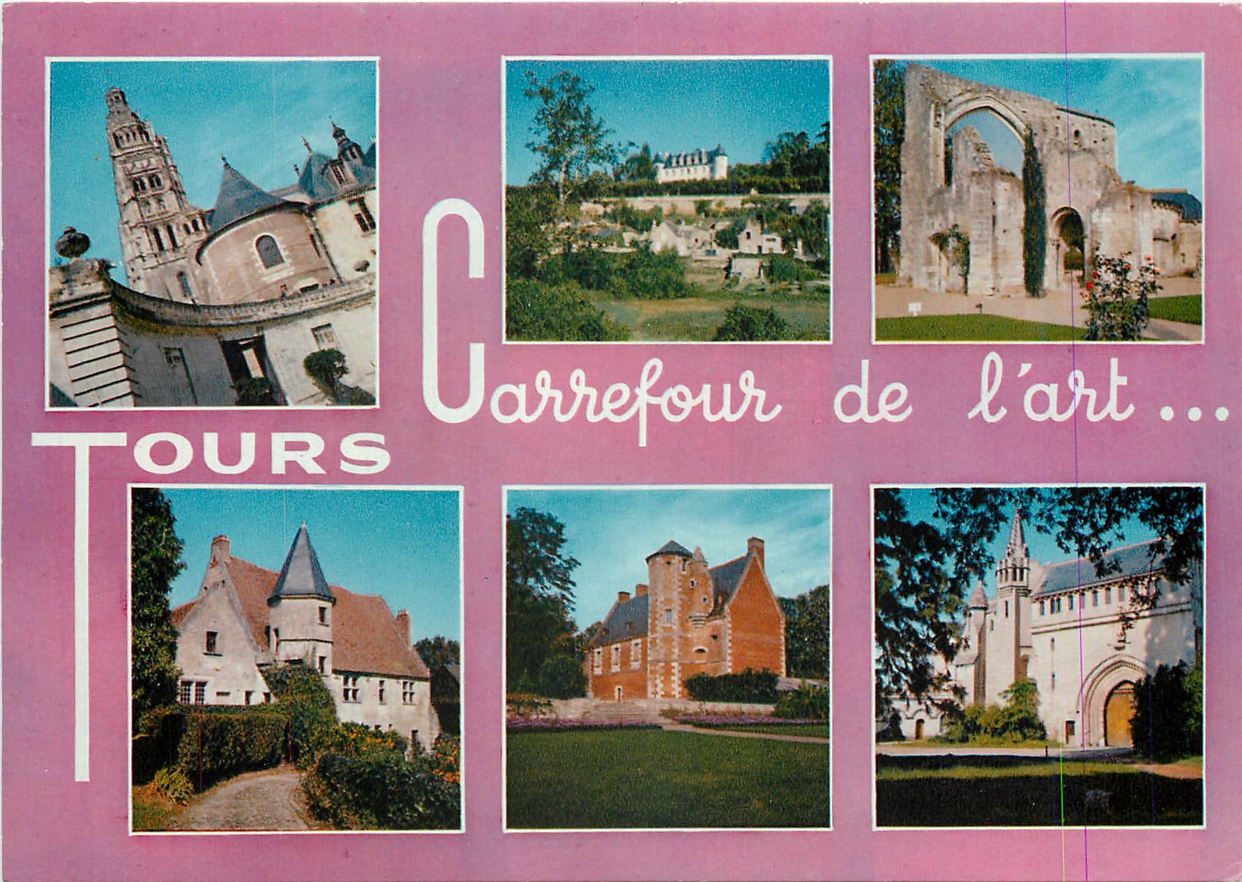 CPM Tours et ses encirons (Indre et Loire) Moulin de Trouvoie Moncontour Prieure de Saint Cosme Marm