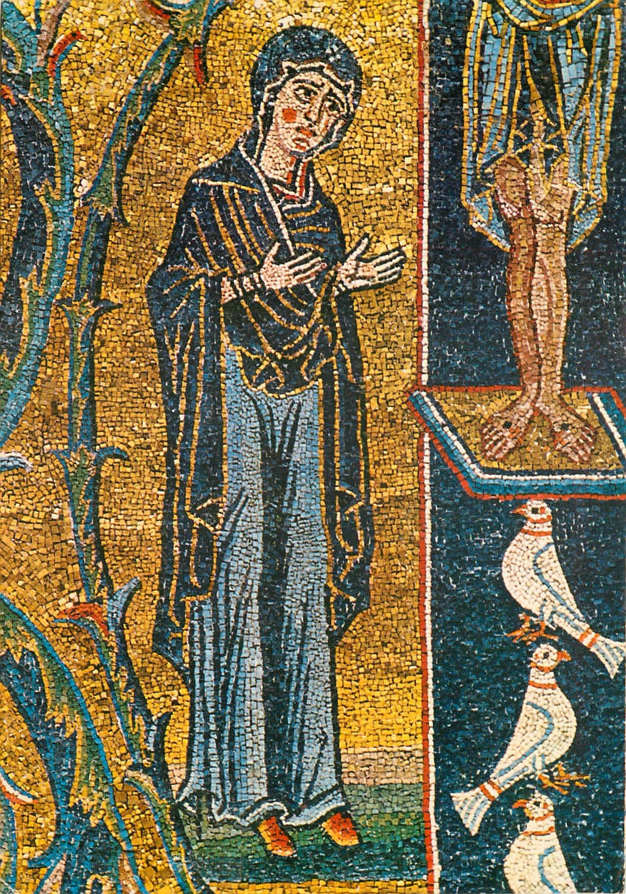 CPM Roma Basilica di S Clement Mosaico dell abside (XII sec) La Madonna sotto la Croce