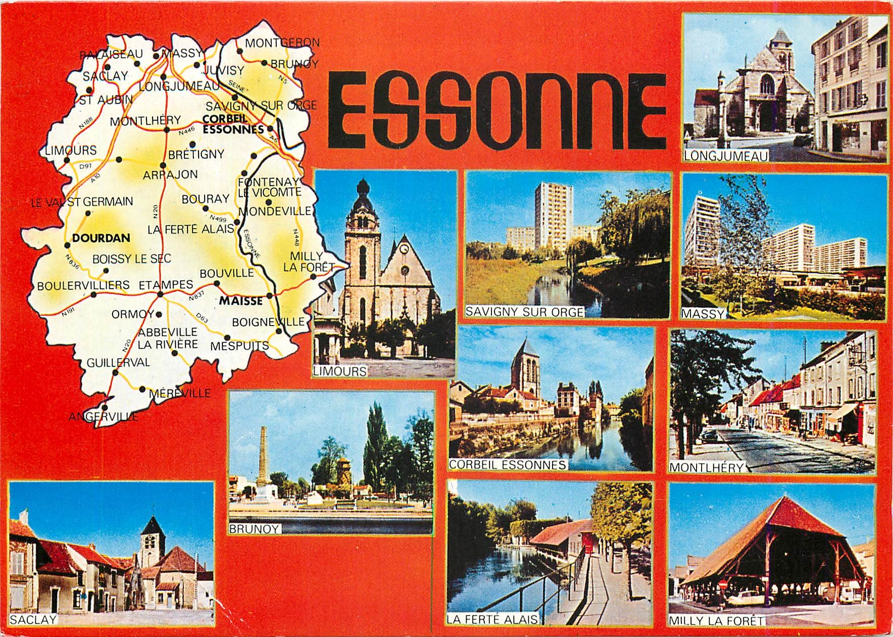 CPM Essonne Limours Savigny sur Orge Massy Longjumeau Montlhery Milly la Foret