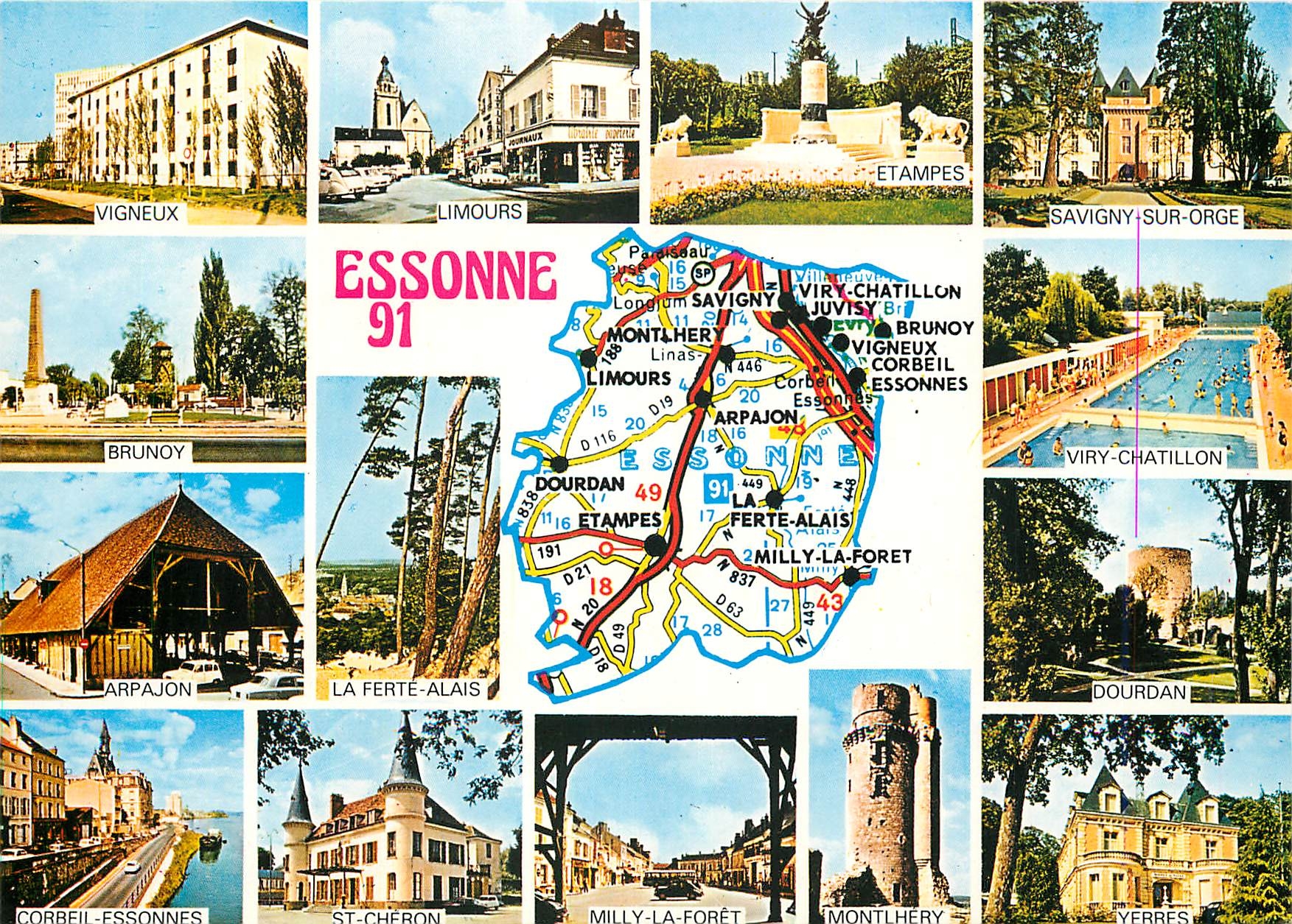 CPM Essonne Vigneux Limours Etampes Savigny sur Orge Viry Chatillon Arpajon