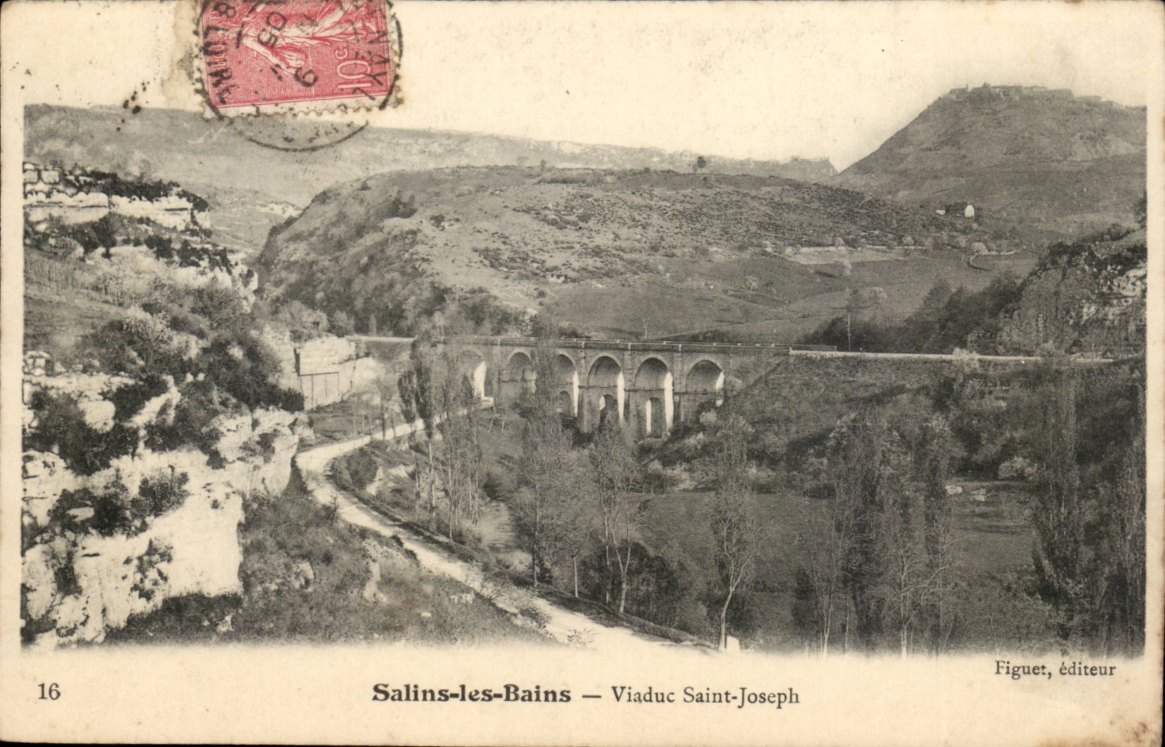 The Jura Picturesque-Saline-the-Baths Saint-Joseph-CPA Viaduct