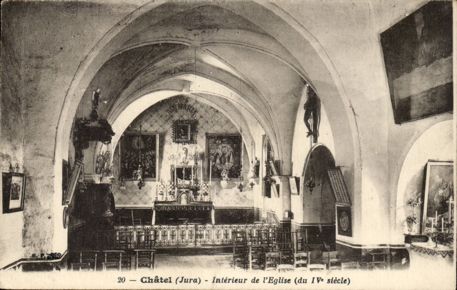 The Picturesque Jura Chatel- Interior of the IV centuryold Church