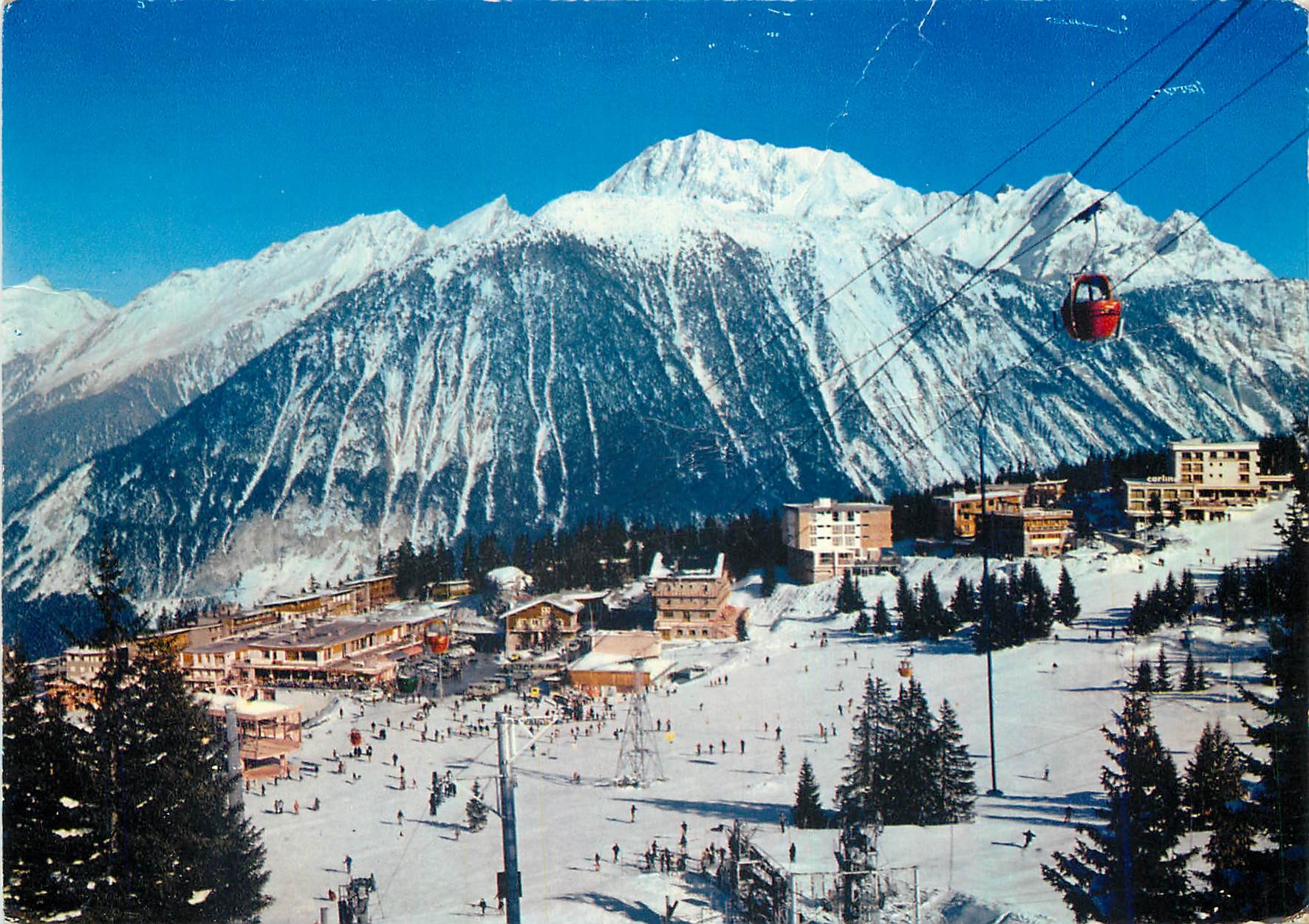 CPM Courchevel 1850 (Savoie) Vue generale depuis les pentes de la Loze le Telecabine et le Teleski