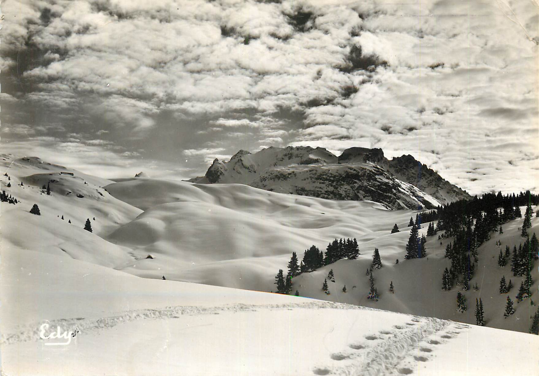 CPM Courchevel 1550 2700 m (Savoie) Vues du Marquis les pistes des Grandes Basses Le Roc Moret le Ro