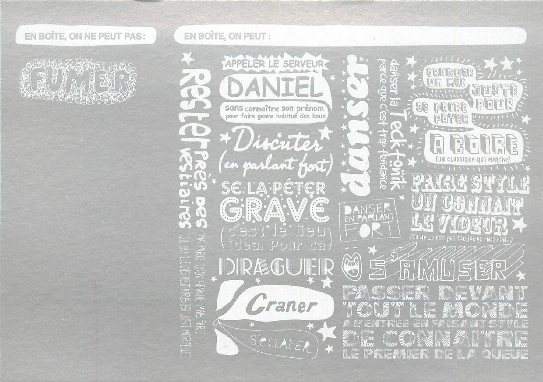 CPA A partie du 1er janvier 2008 no fumeur Alors en boite en ne peut plus Fumer mais c'est super bon