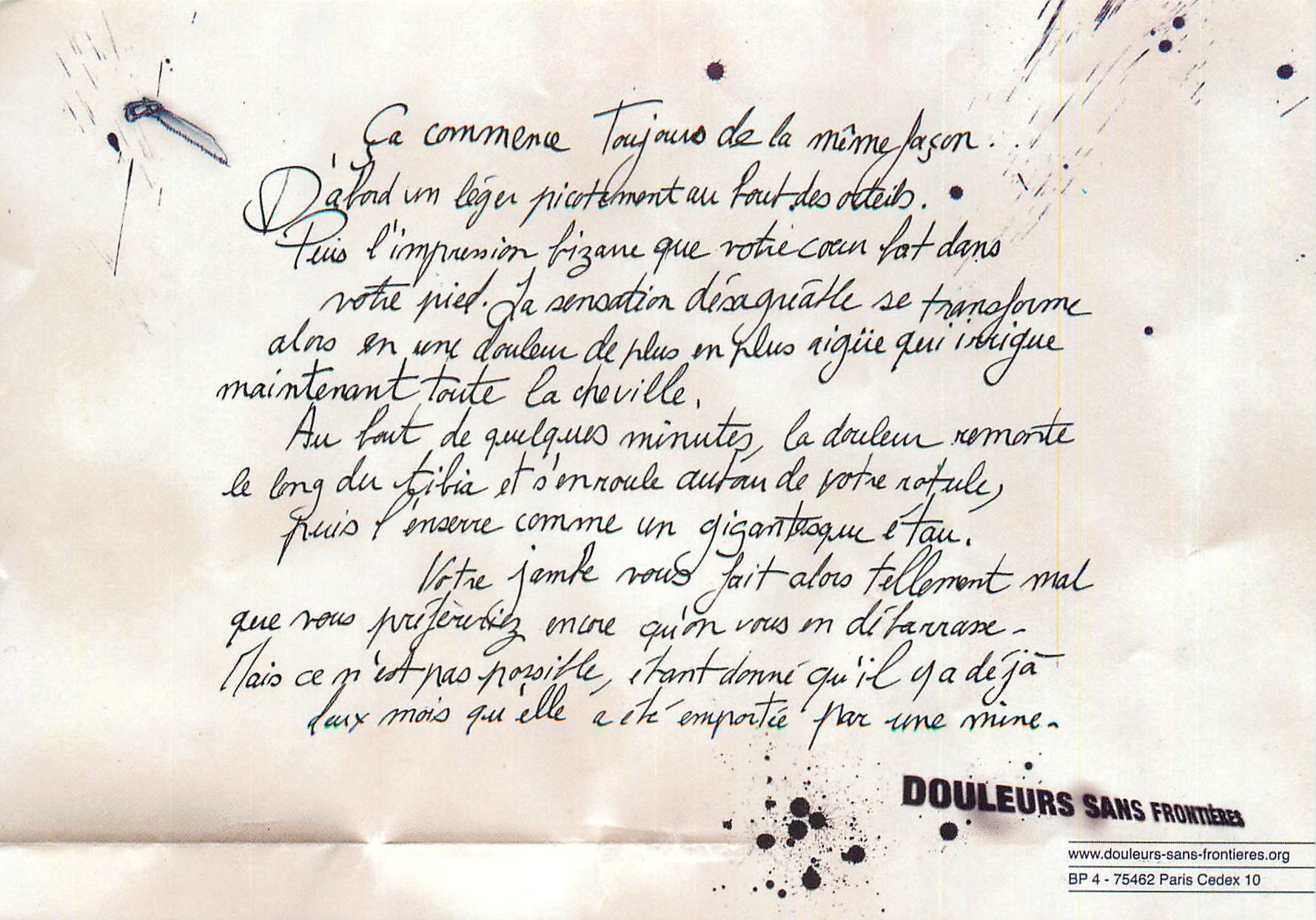 CPA Ca Commence toujours de la meme Facons Douleurs sans frontieres