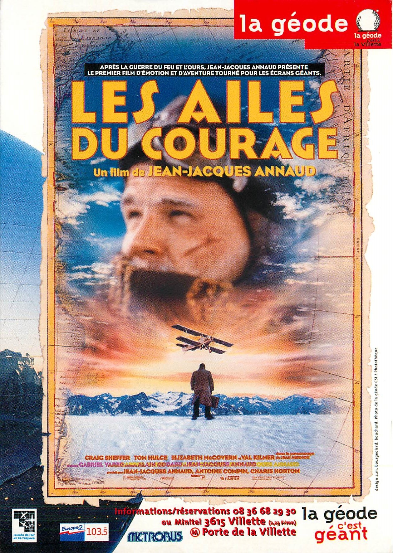 CPA Les Ailes du Courages Jean-Jacques annaud Avion Aviation Cinema