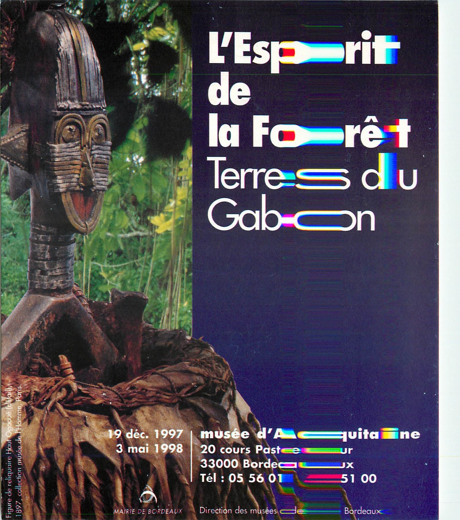 CPM Les esprits de la foret terre du Gabon Bordeaux Musee d'Aquitaine