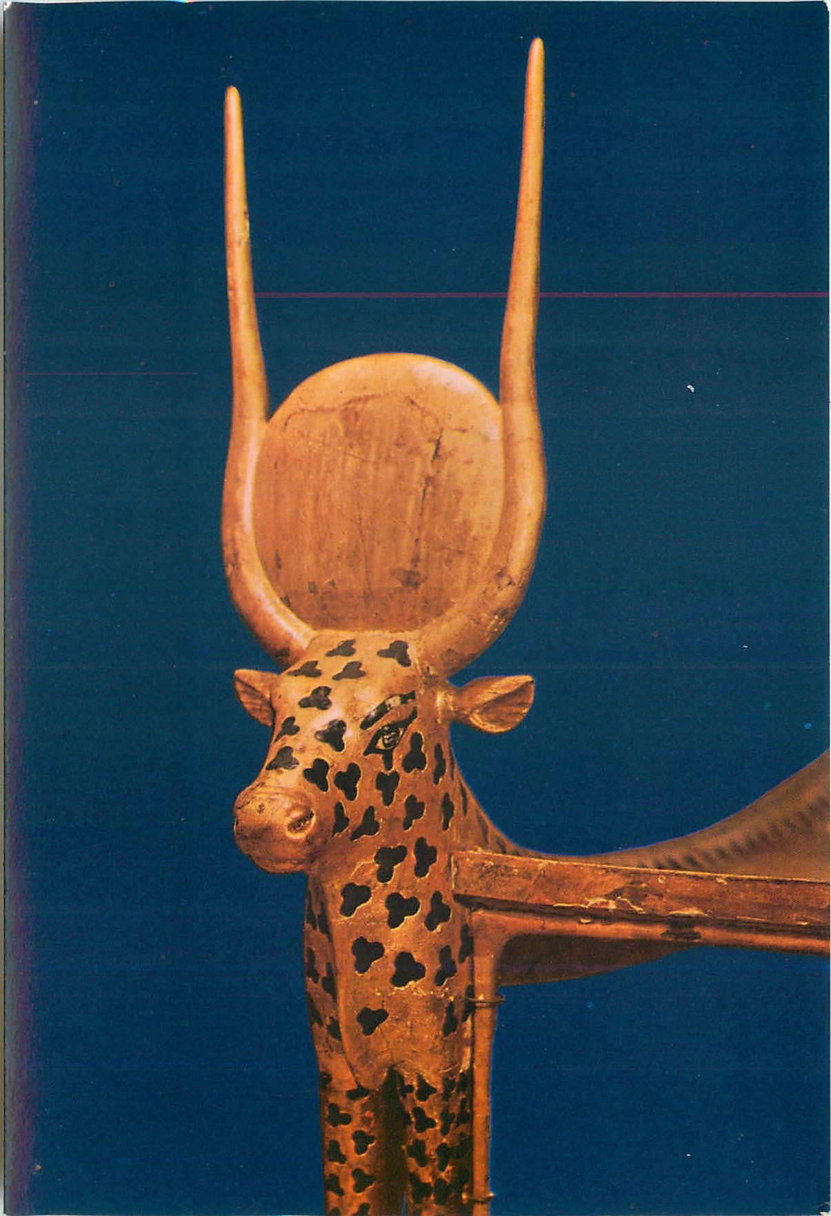 CPM Tete de la vache Hathore du lit royal