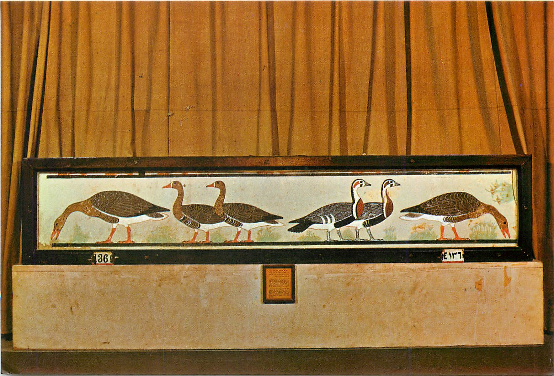 CPM La Musee Egyptien Cairo Penture sur Platre de six oies de Meidun 4e dynastie 2720 av J C