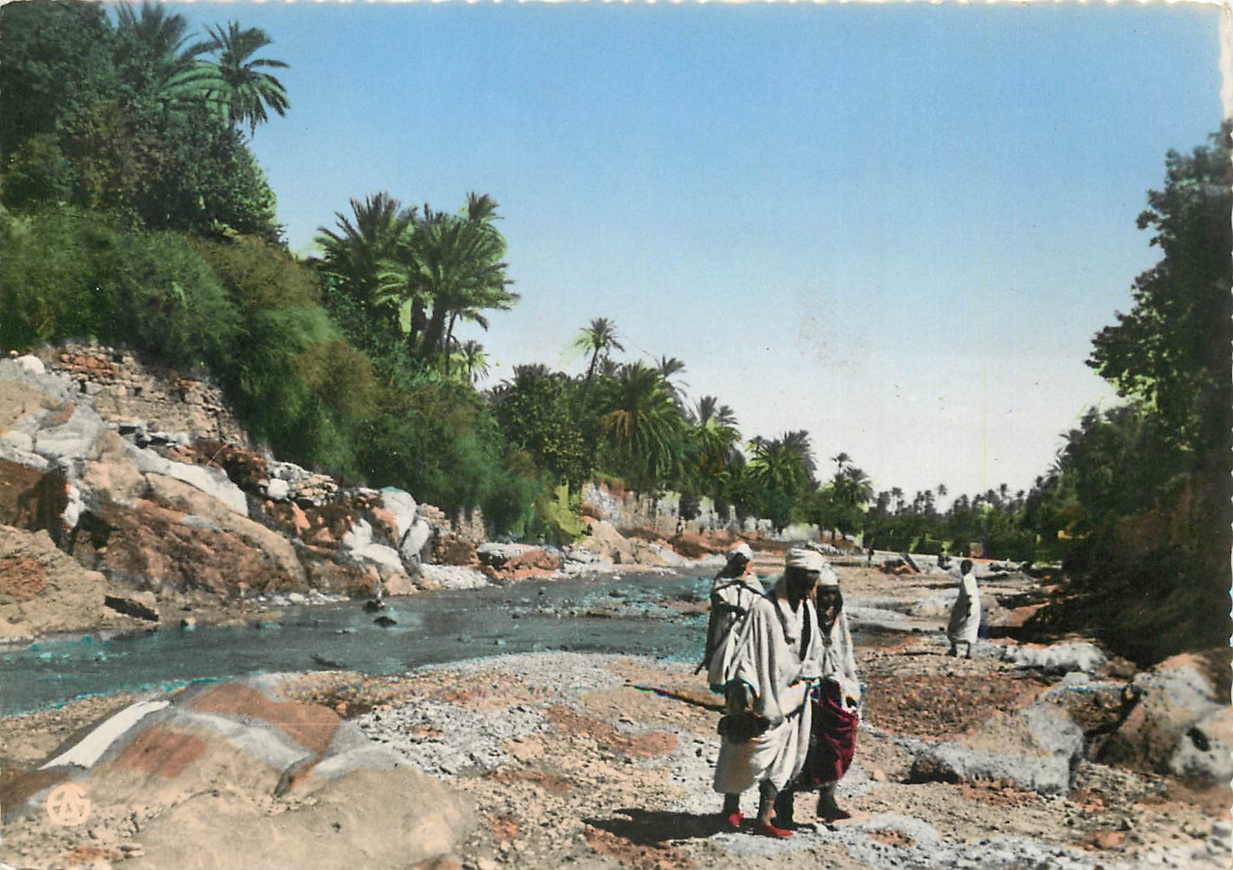 CPM L'Afrique du Nord pittoresque Promenade dans l'Oued
