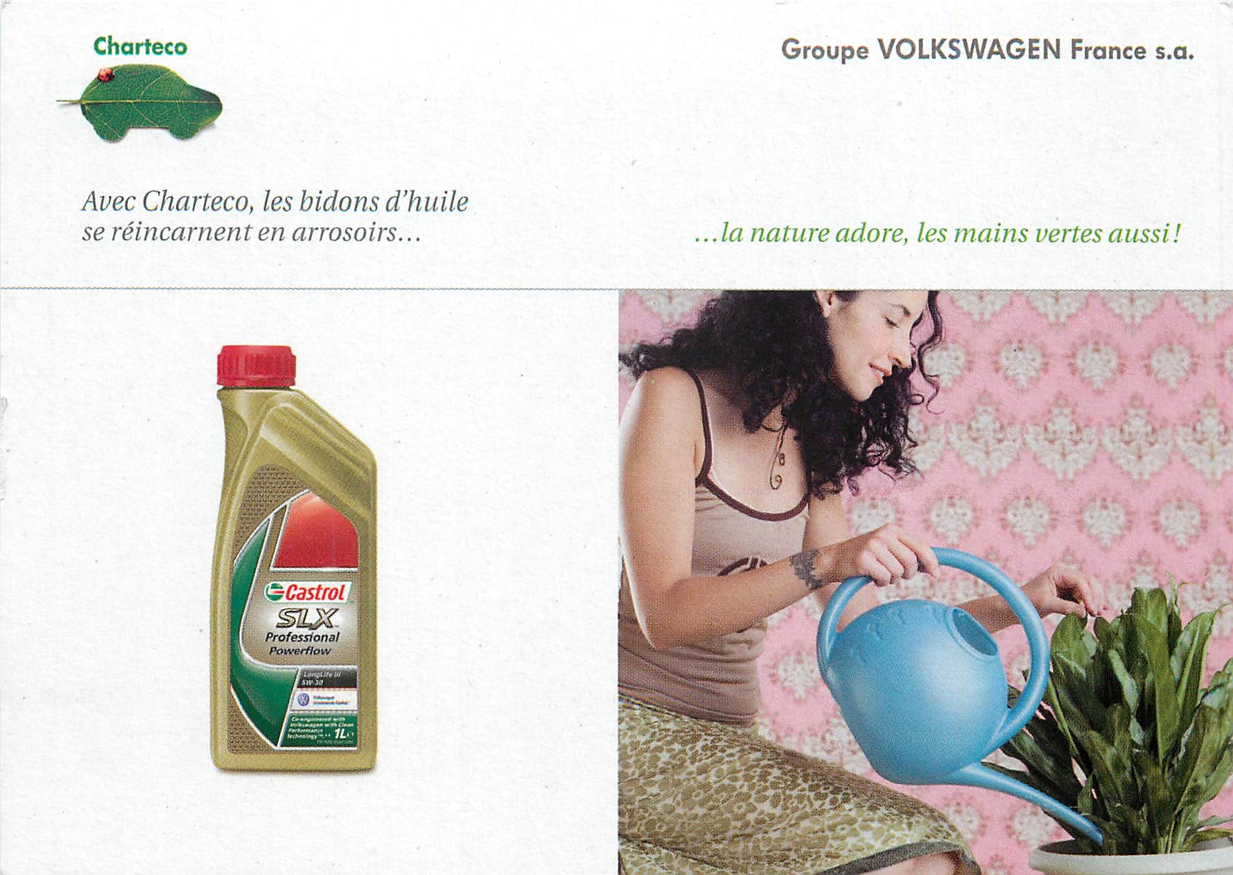 CPM Avec Charteco les bidons d'huile se reincarnent en arrosoirs Volkswagen Charteco