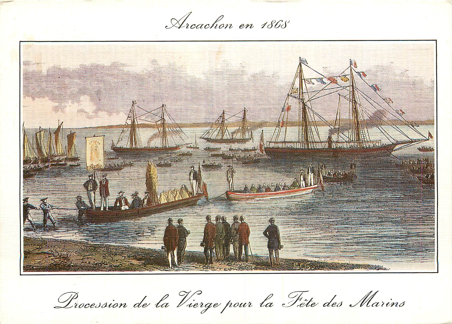 CPM Arcachon Vieille Gravure d'Arcachon Grand Fete des Marins du Bassin d'Arcachon