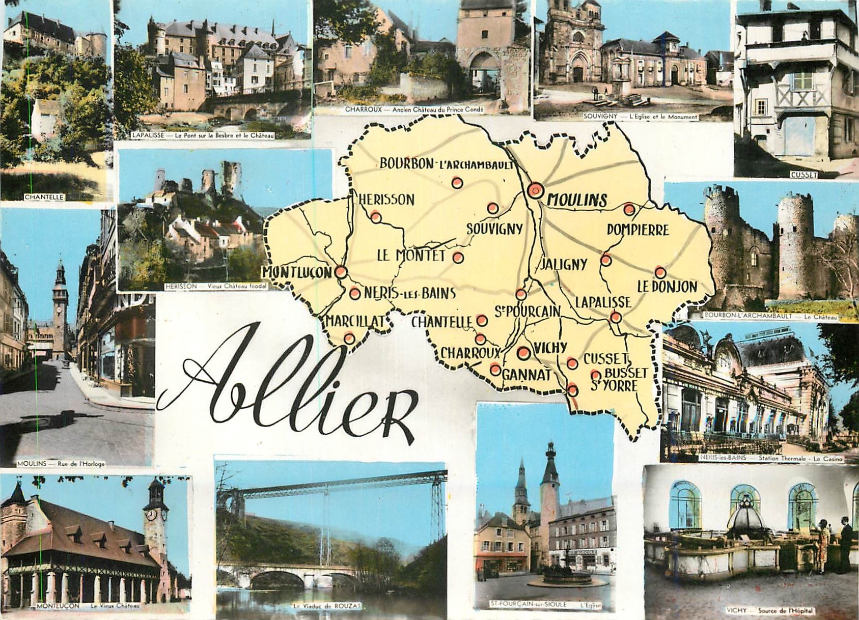 CPM Allier Moulins Montlucon Vichy 