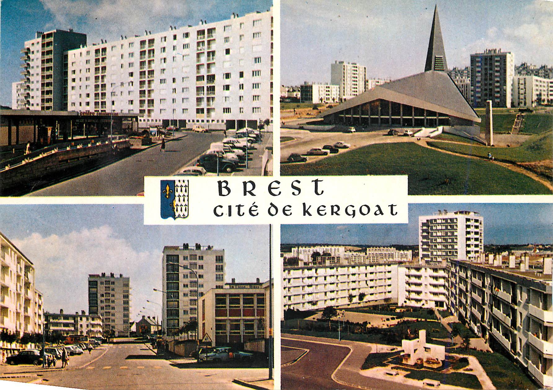 CPM Brest Grande Ville Moderne La Cite de Kergoat 